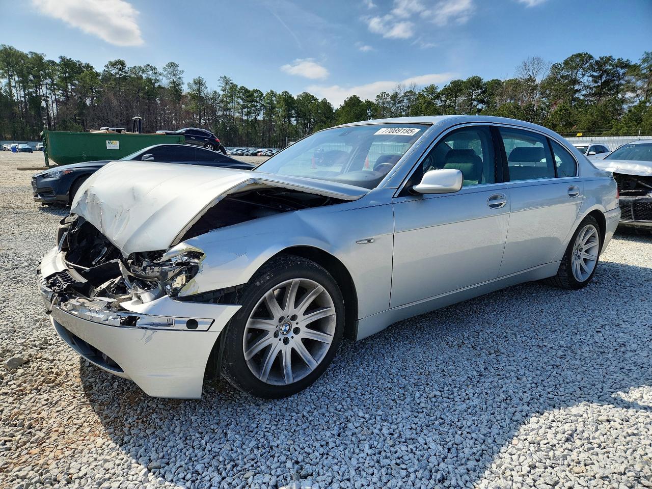 2003 Bmw 745 Li Silver vin: WBAGN63423DR09417