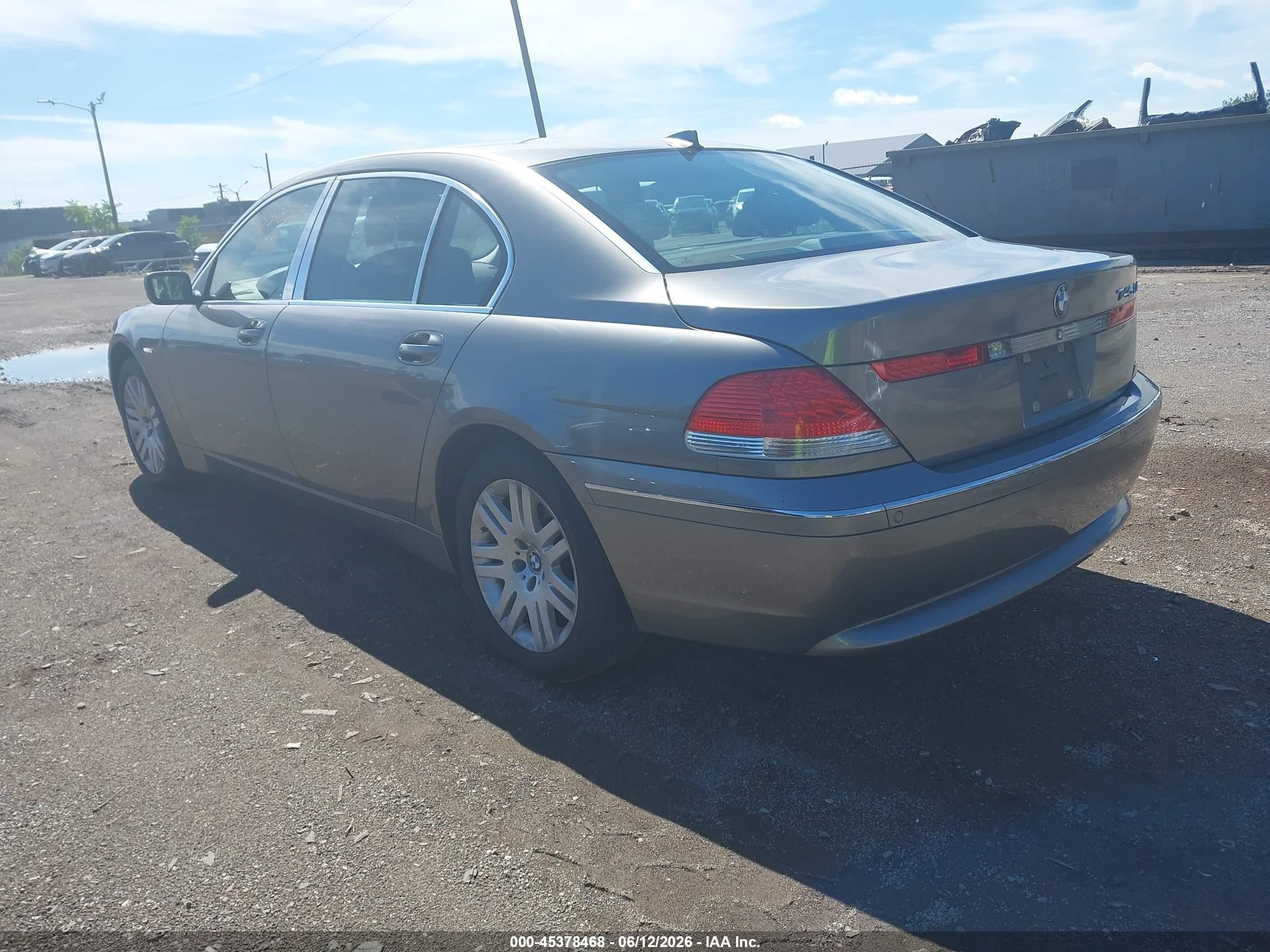 2003 Bmw 745li   Gray vin: WBAGN63433DR12505