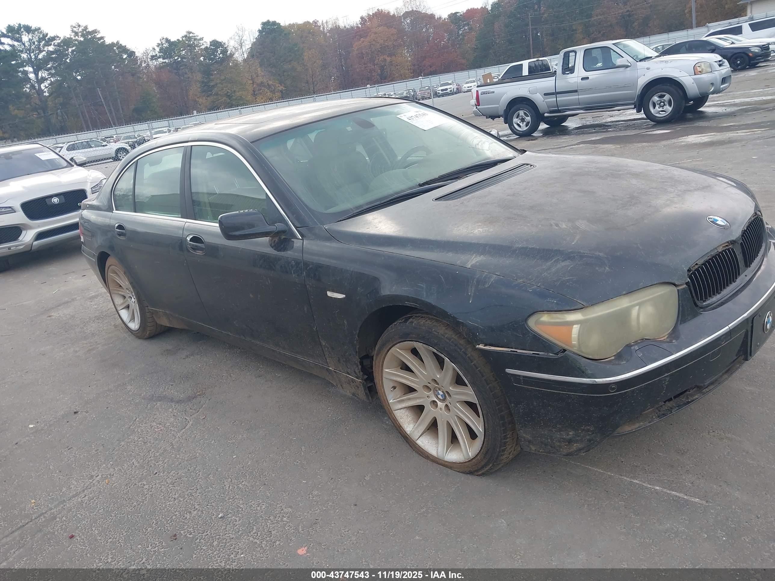 2003 Bmw 745li   Black vin: WBAGN63433DS43703