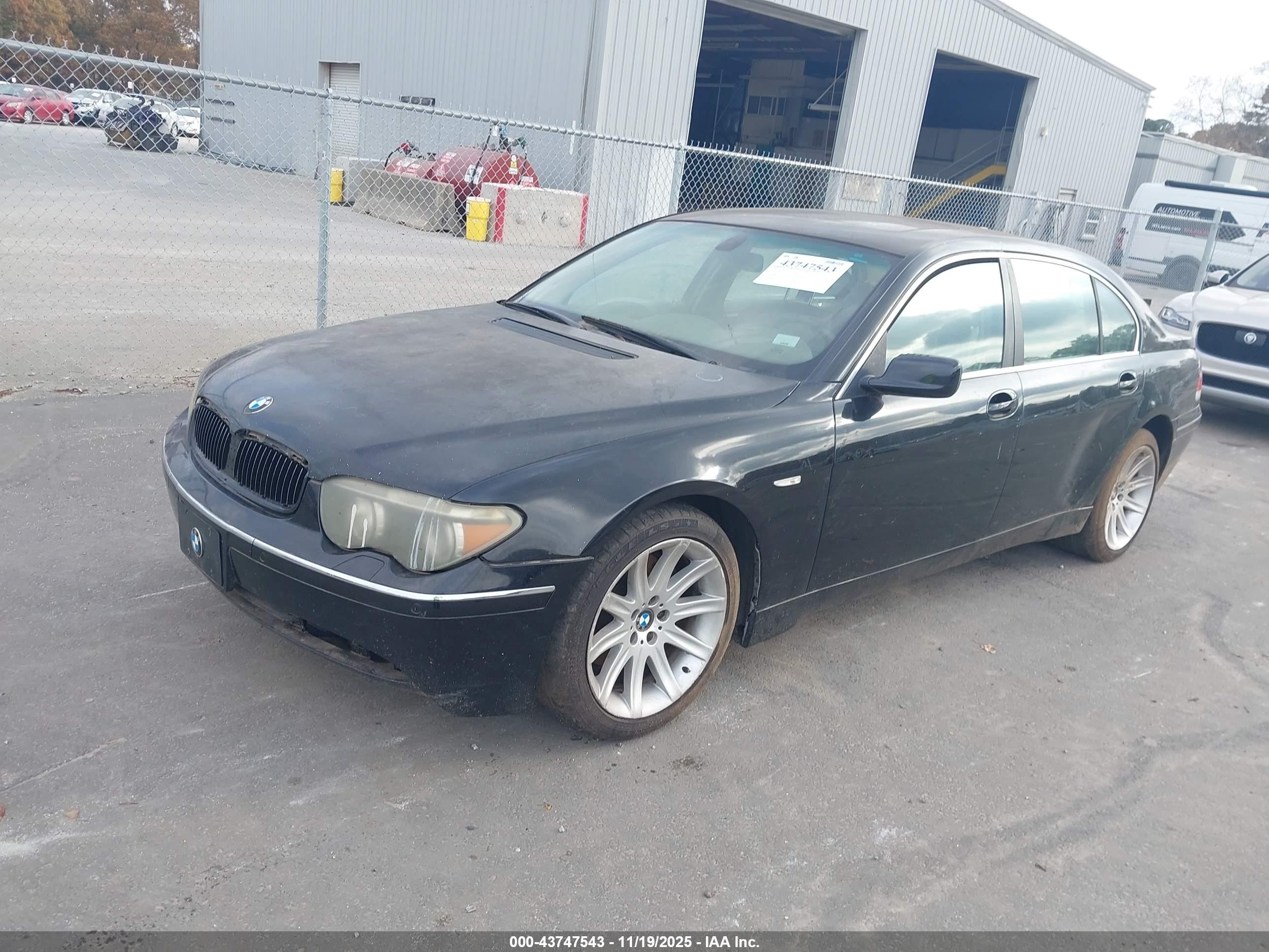 2003 Bmw 745li   Black vin: WBAGN63433DS43703