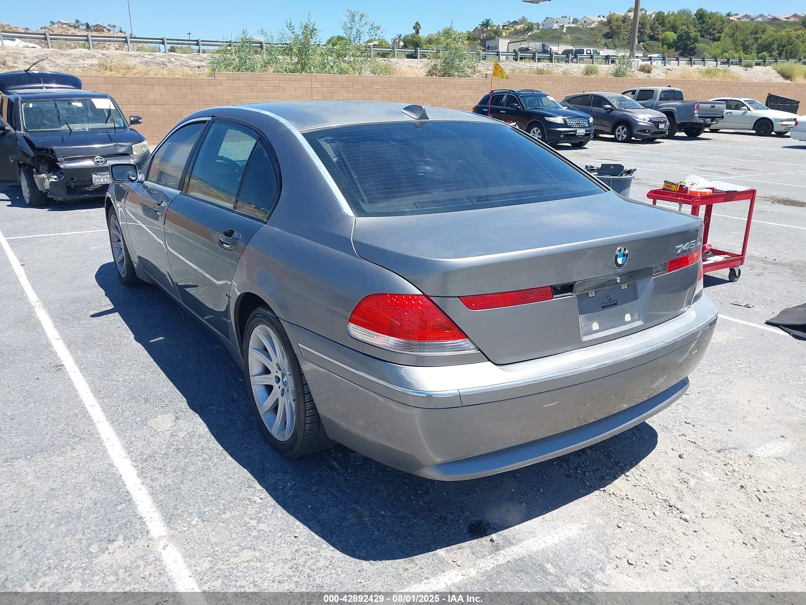 2004 Bmw 745li   Серый vin: WBAGN63434DS47641