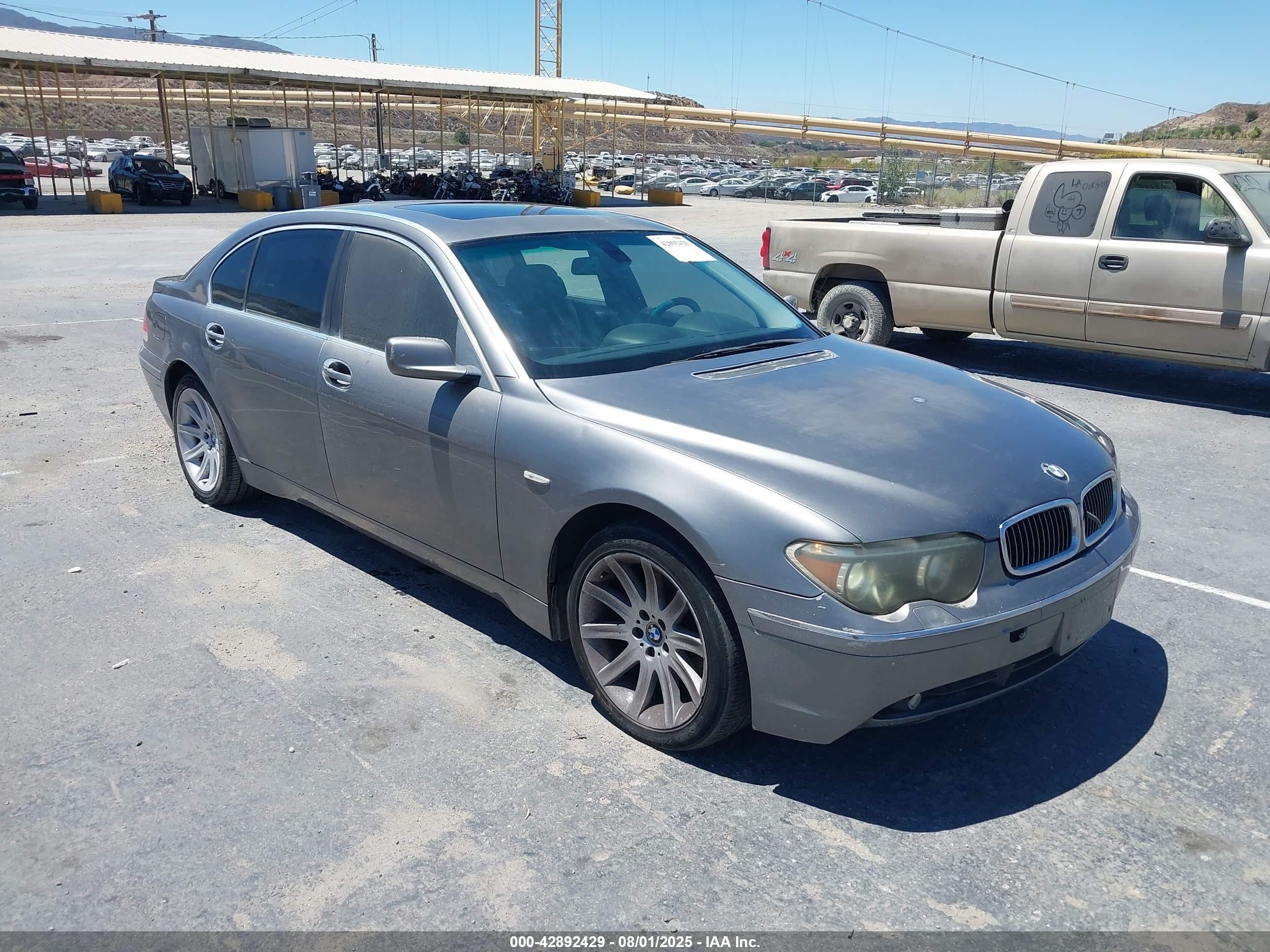 2004 Bmw 745li   Серый vin: WBAGN63434DS47641