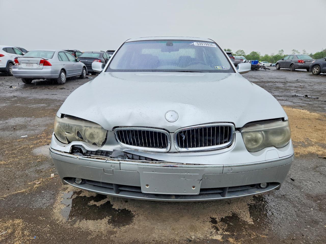 2003 Bmw 745 Li Silver vin: WBAGN63443DR08690