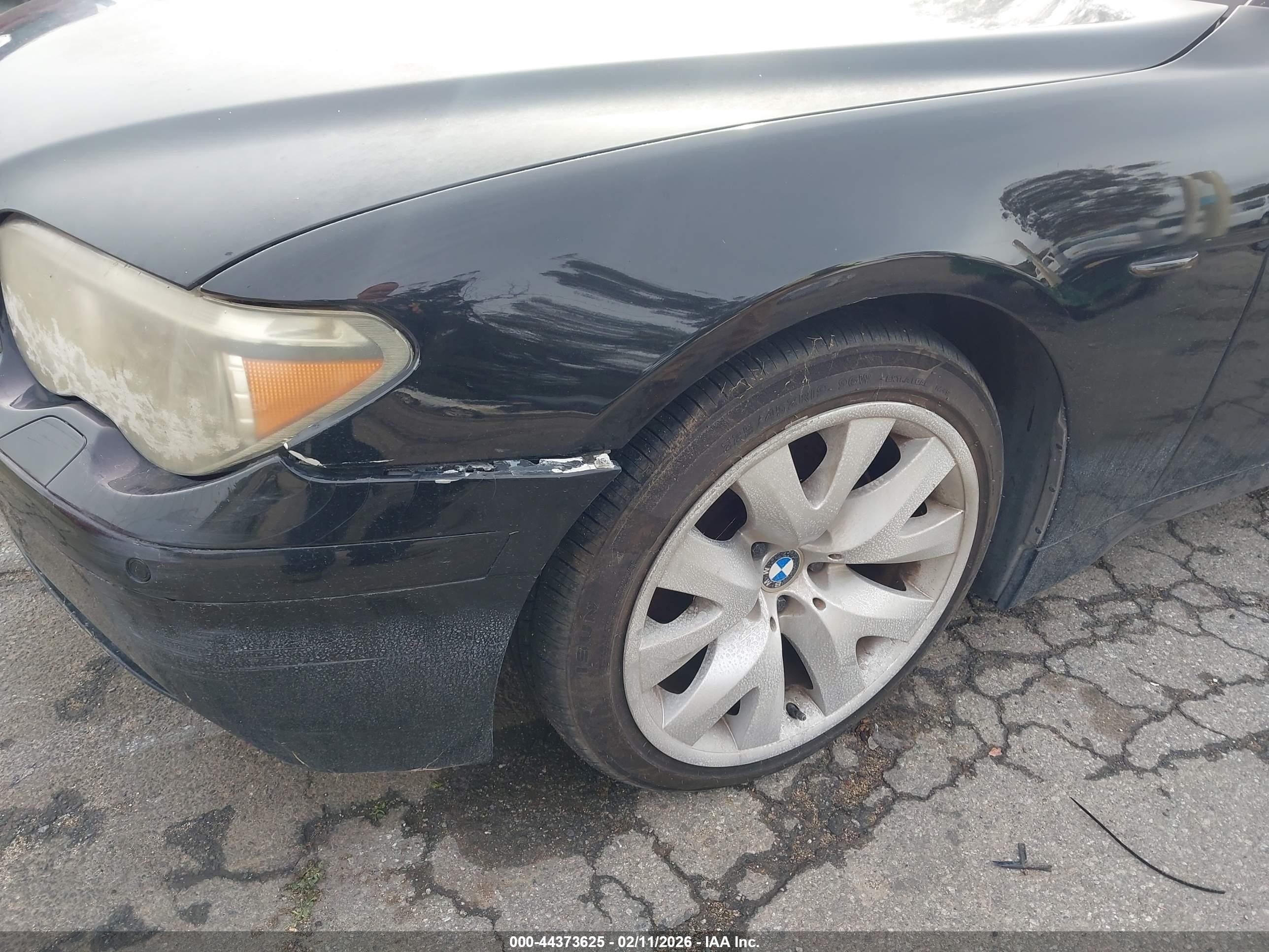 2004 Bmw 745li   Black vin: WBAGN63444DS51620
