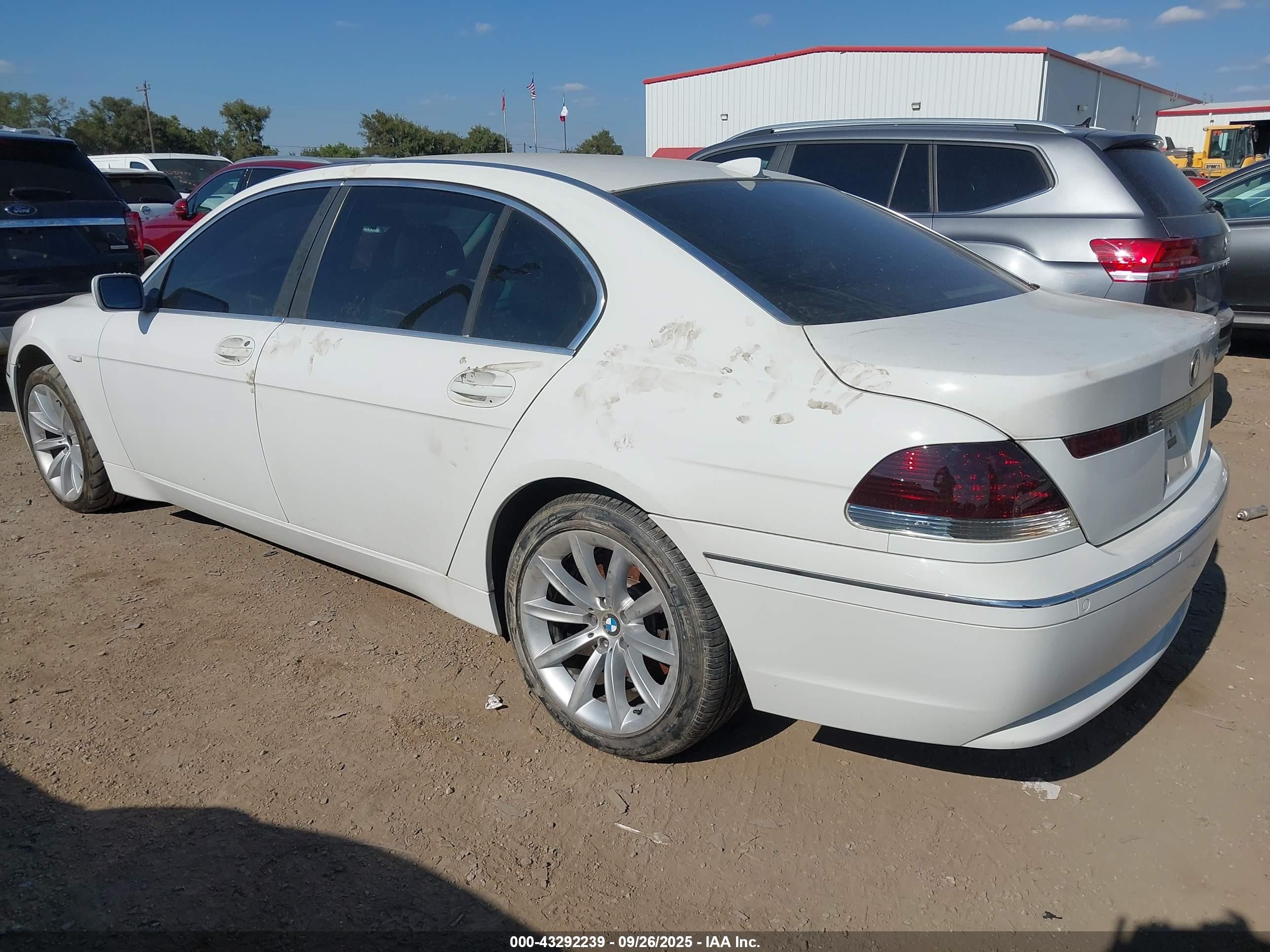 2002 Bmw 745li   White vin: WBAGN63452DR03657