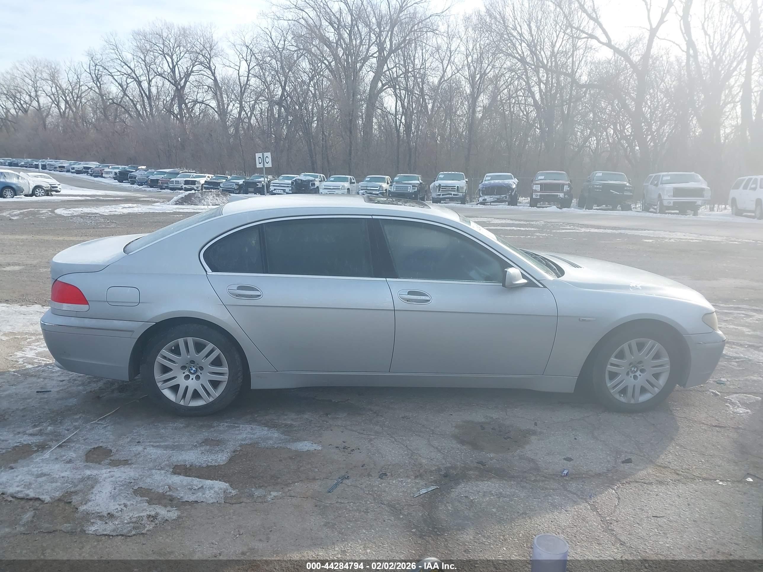 2002 Bmw 745li   Silver vin: WBAGN63452DR05568