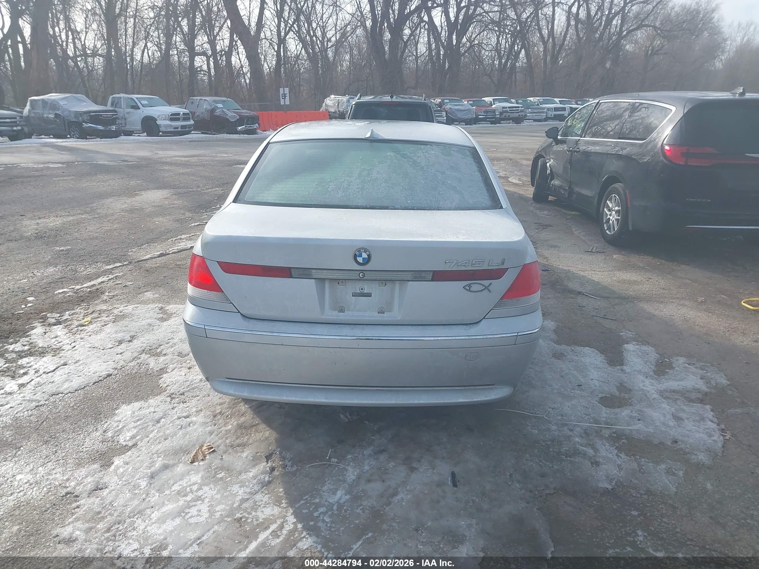2002 Bmw 745li   Silver vin: WBAGN63452DR05568