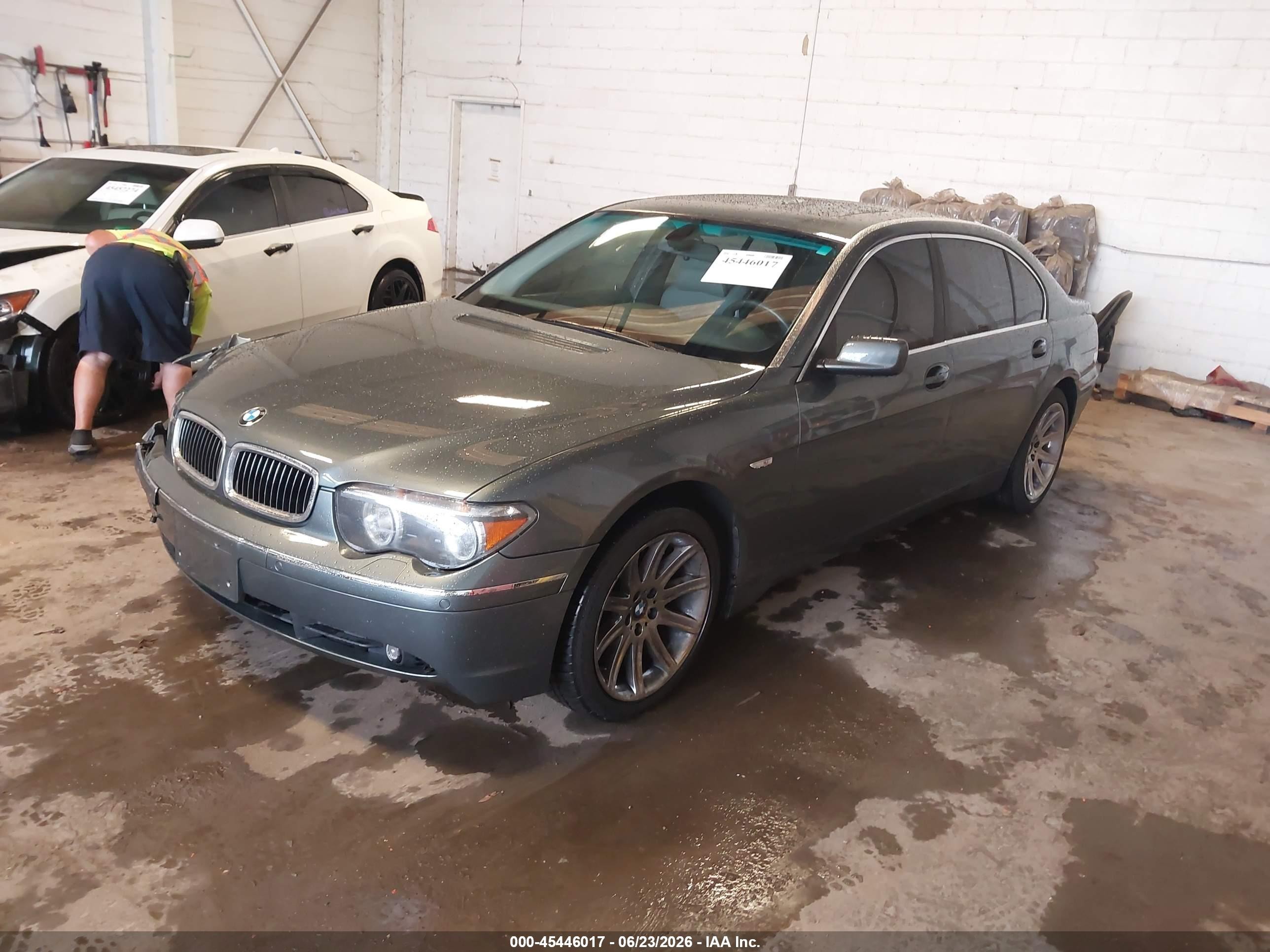 2003 Bmw 7 Series 745li Gray vin: WBAGN63453DR13851