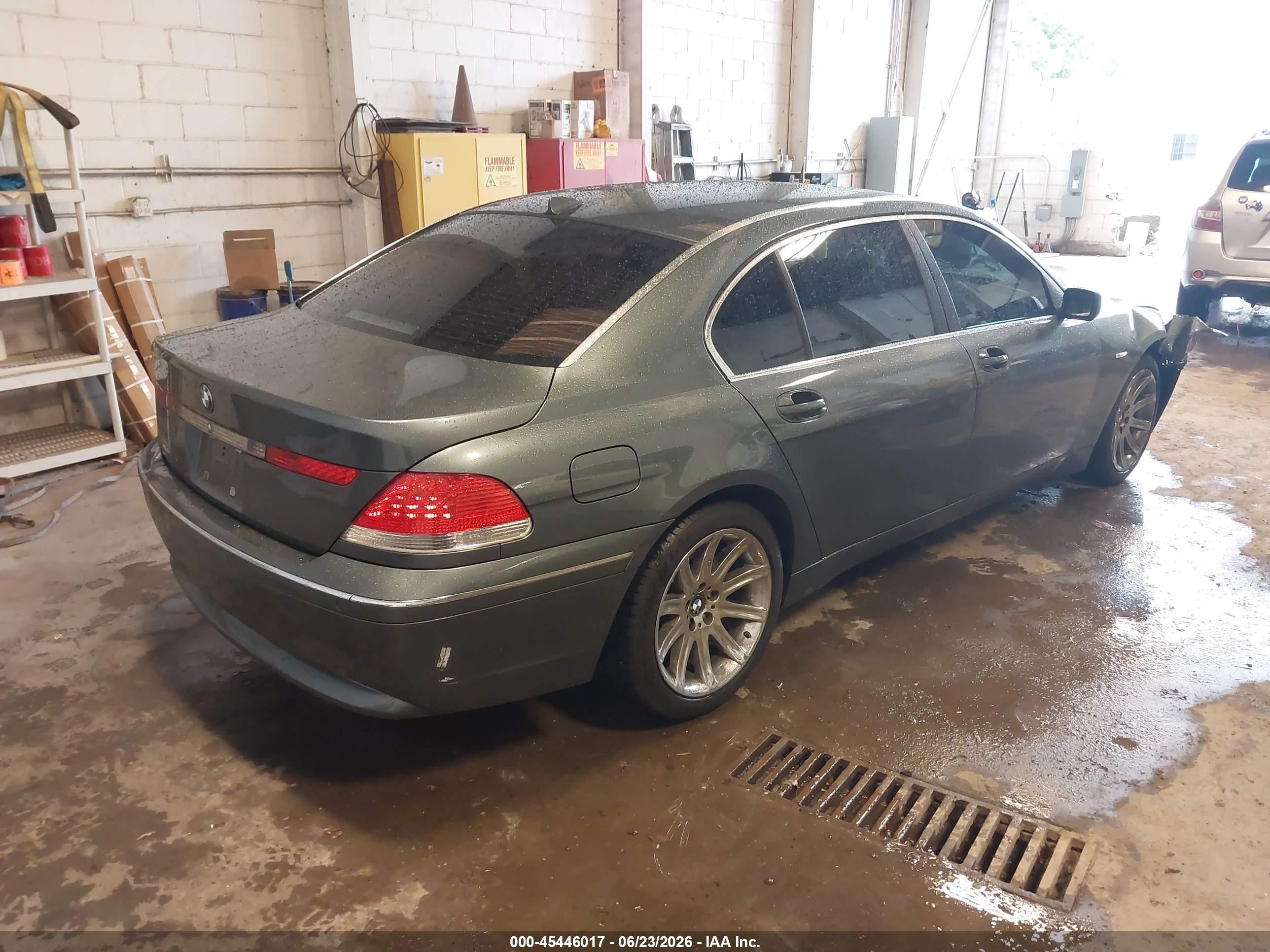 2003 Bmw 7 Series 745li Gray vin: WBAGN63453DR13851