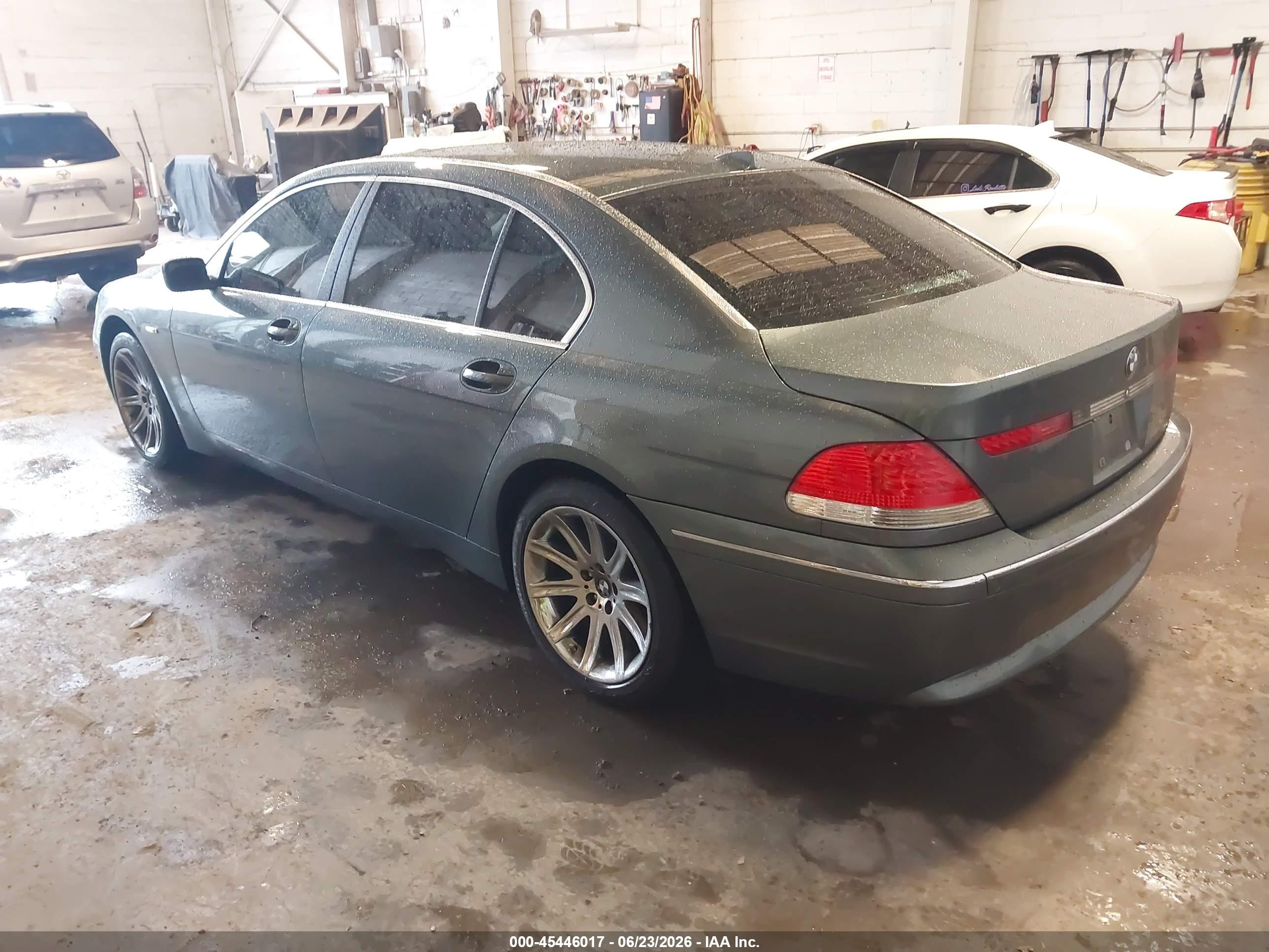 2003 Bmw 7 Series 745li Gray vin: WBAGN63453DR13851