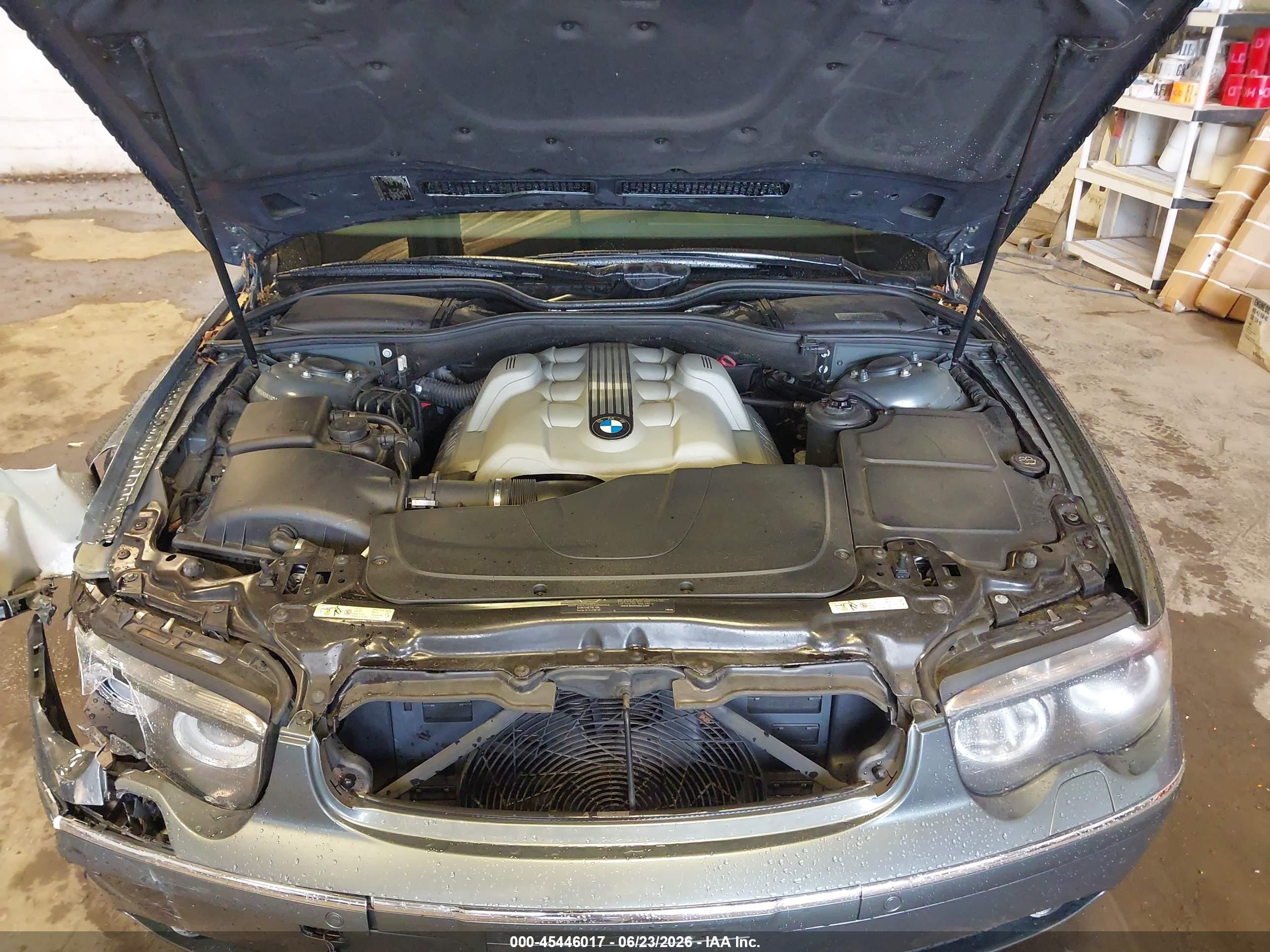 2003 Bmw 7 Series 745li Gray vin: WBAGN63453DR13851