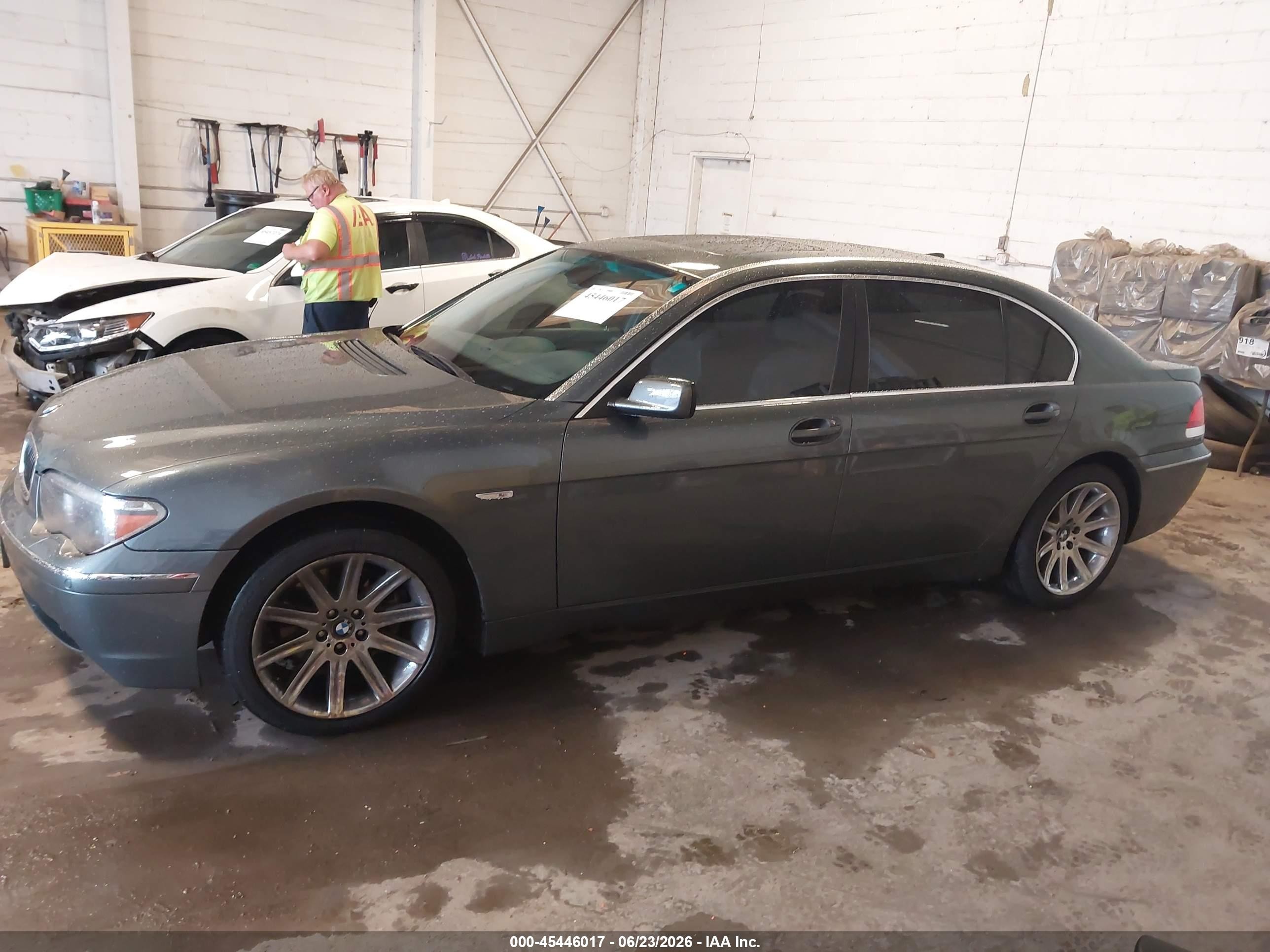 2003 Bmw 7 Series 745li Gray vin: WBAGN63453DR13851