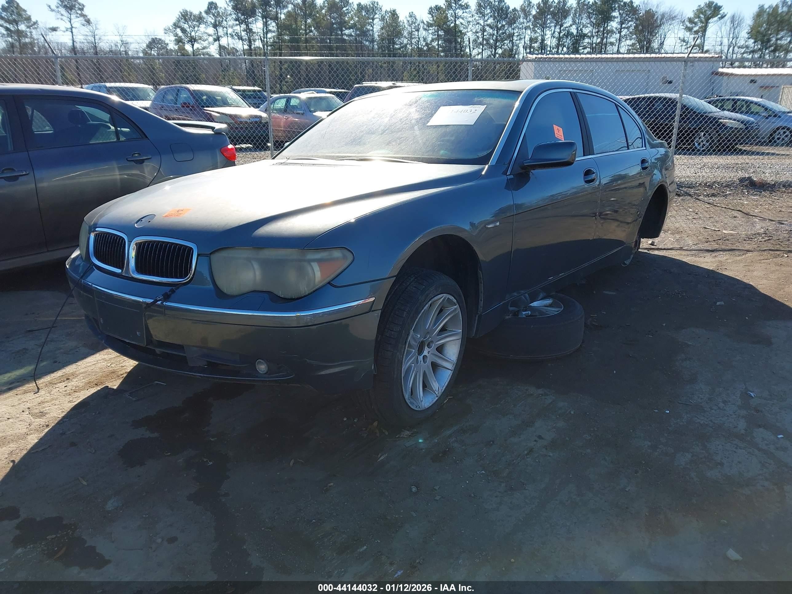 2003 Bmw 745li   Серый vin: WBAGN63453DR15910