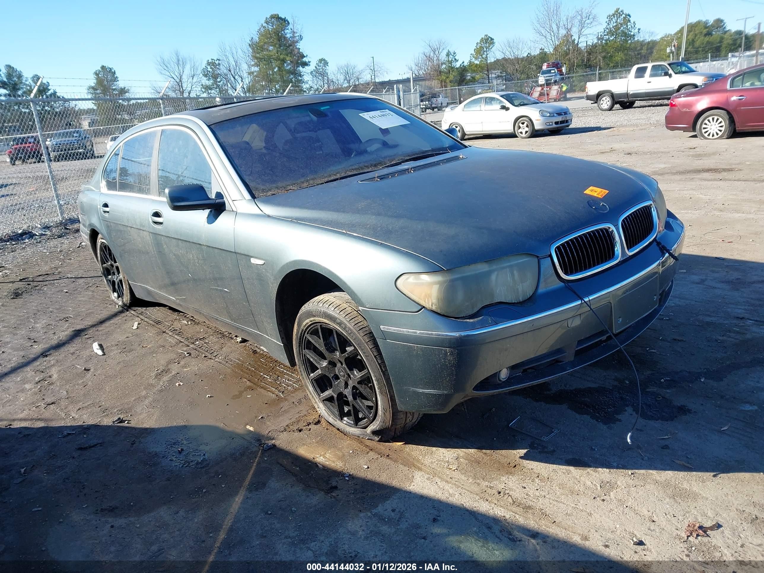 2003 Bmw 745li   Серый vin: WBAGN63453DR15910