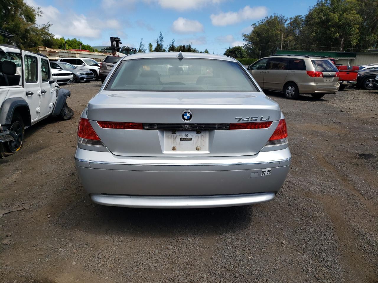 2003 Bmw 745 Li Silver vin: WBAGN63453DS43119
