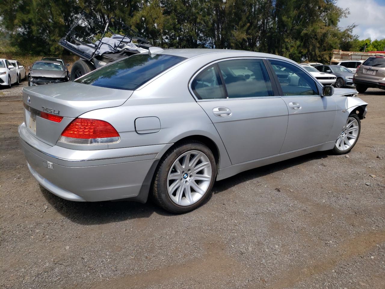 2003 Bmw 745 Li Silver vin: WBAGN63453DS43119