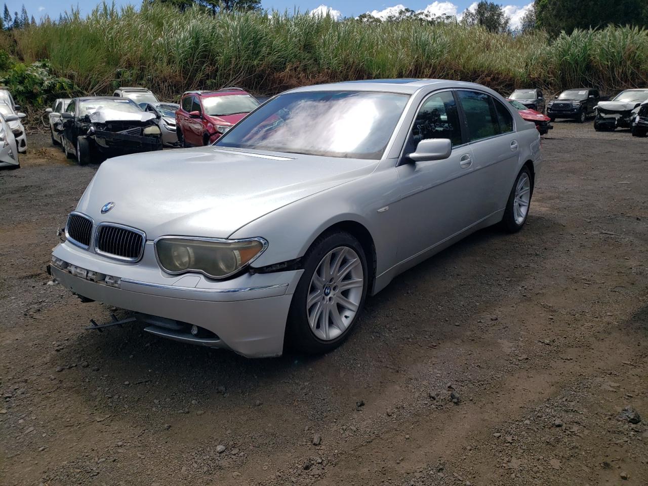 2003 Bmw 745 Li Silver vin: WBAGN63453DS43119