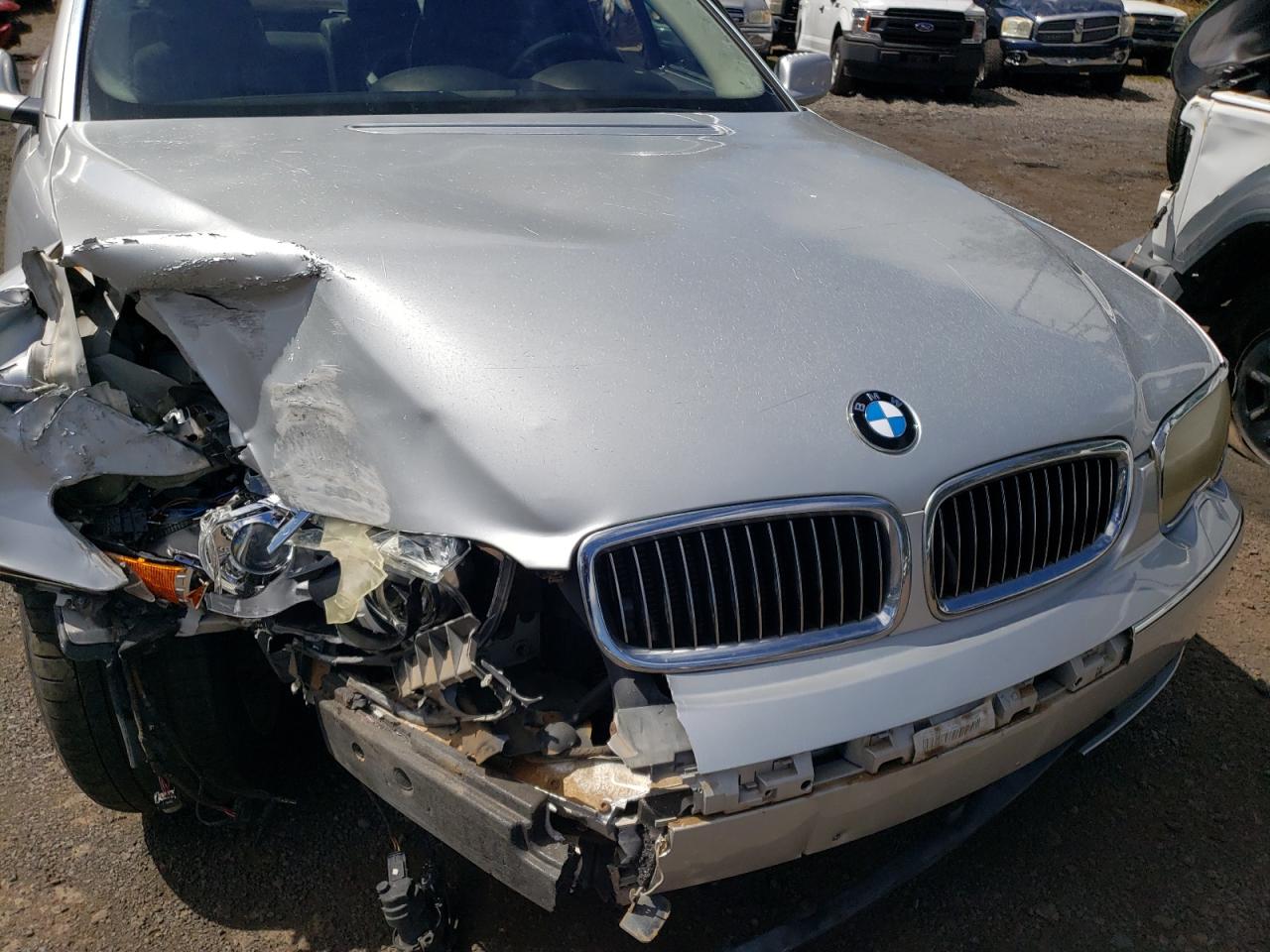 2003 Bmw 745 Li Silver vin: WBAGN63453DS43119