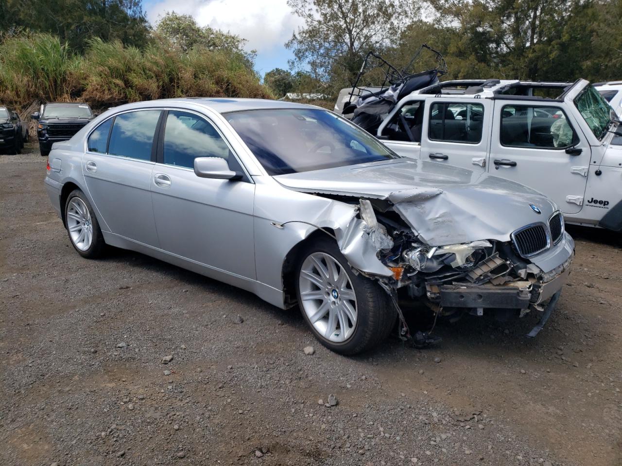 2003 Bmw 745 Li Silver vin: WBAGN63453DS43119