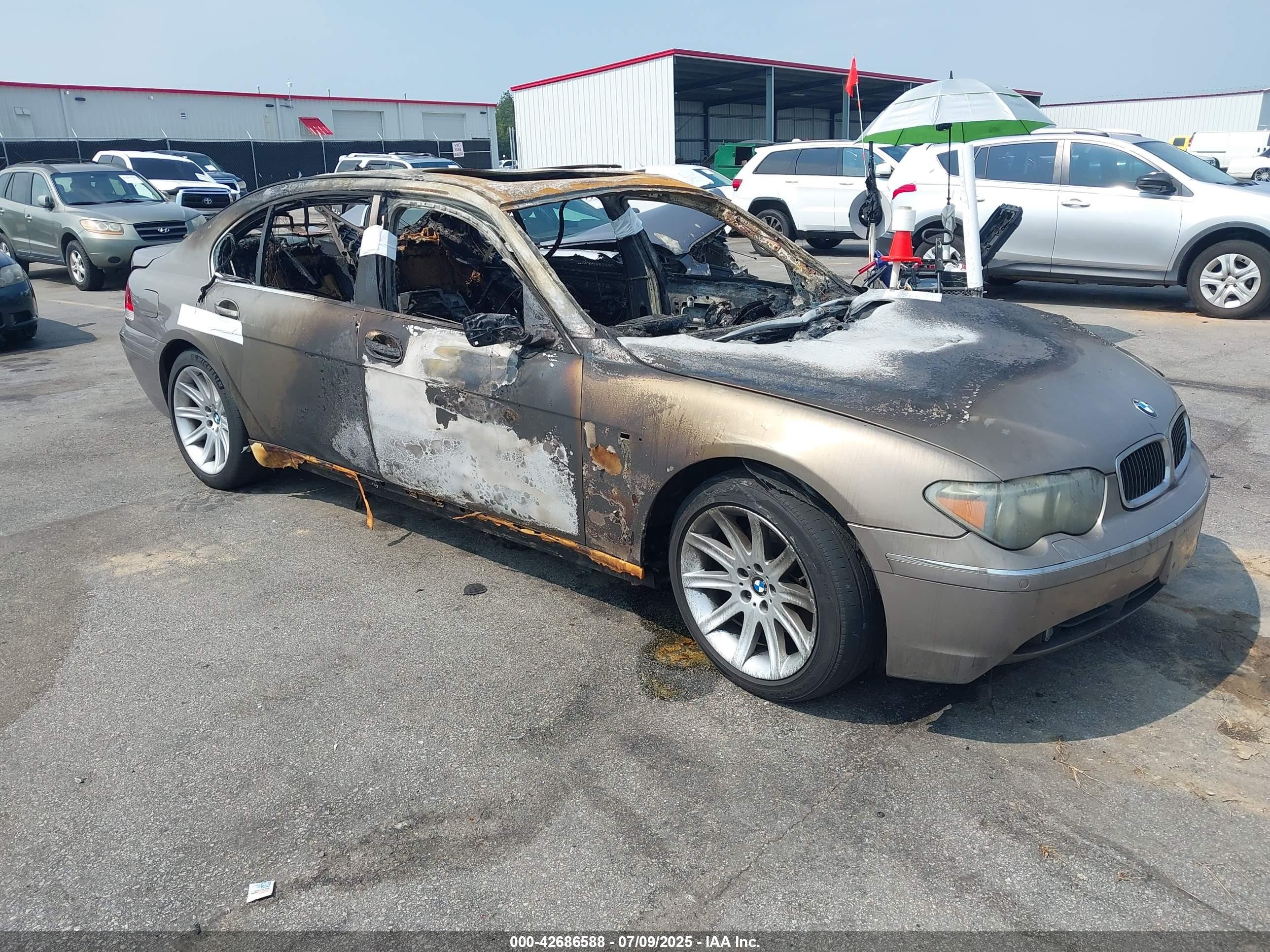 2004 Bmw 745li   Gray vin: WBAGN63454DS46104