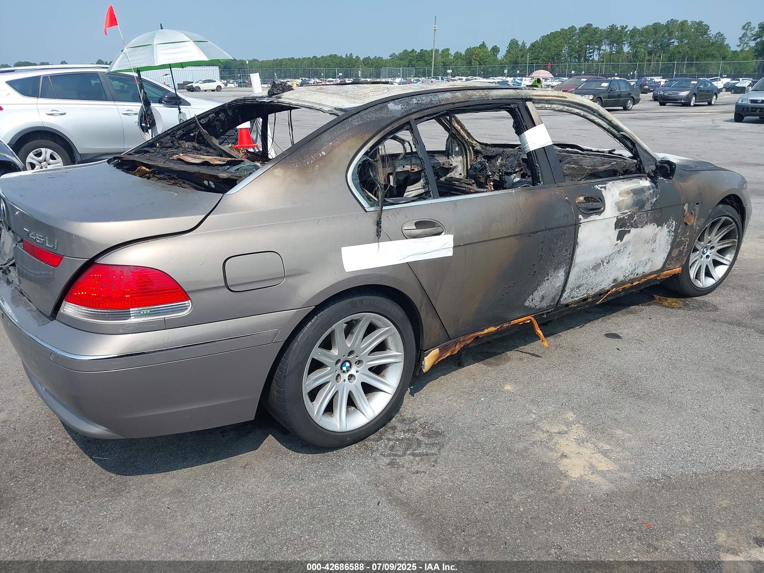 2004 Bmw 745li   Gray vin: WBAGN63454DS46104