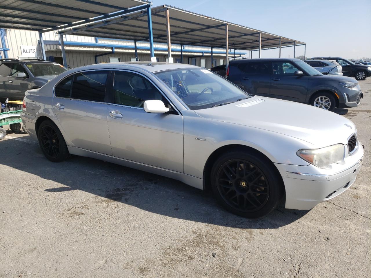 2004 Bmw 745 Li Gray vin: WBAGN63454DS46751