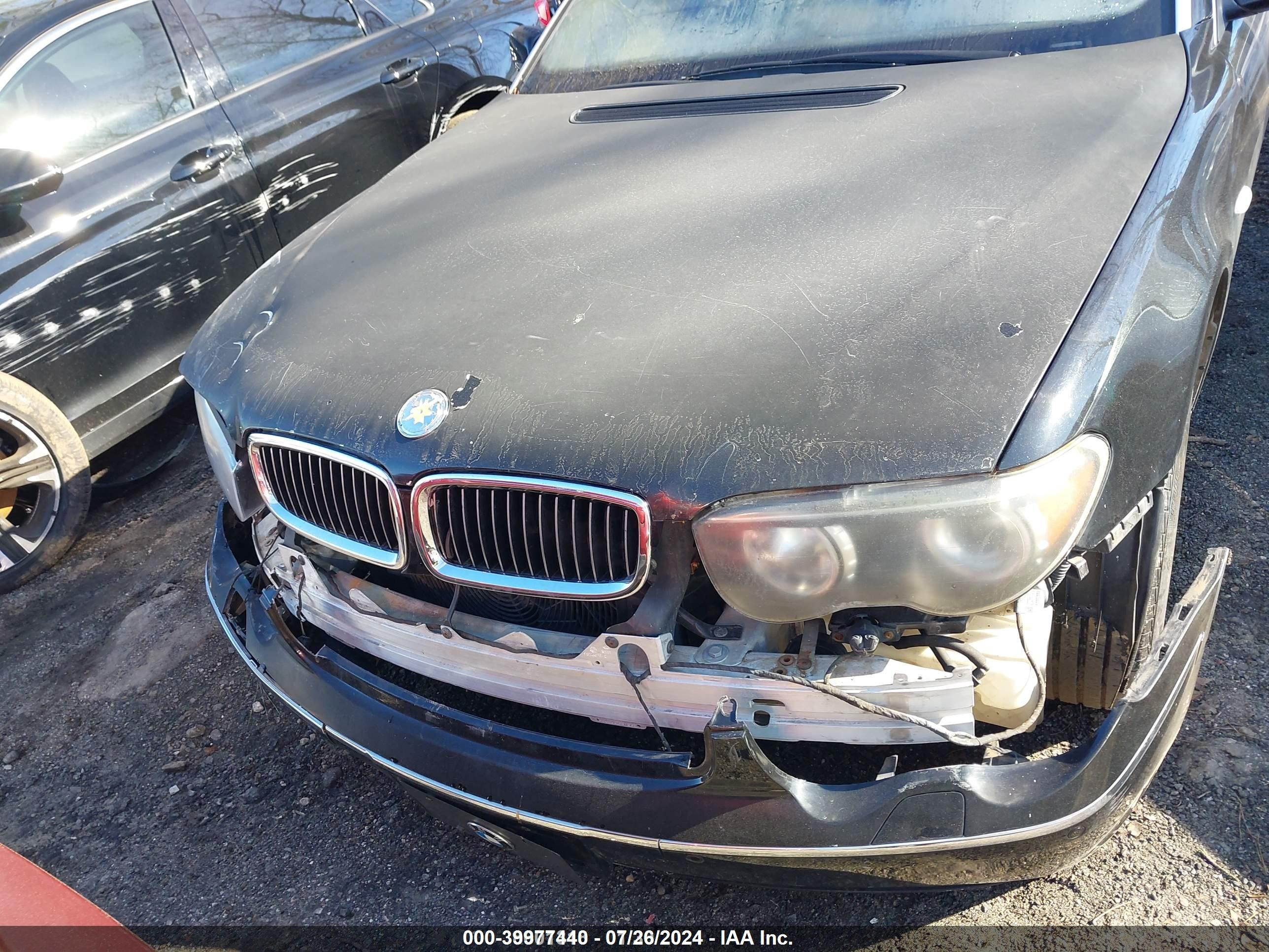 2003 Bmw 745li   Black vin: WBAGN63463DR09310