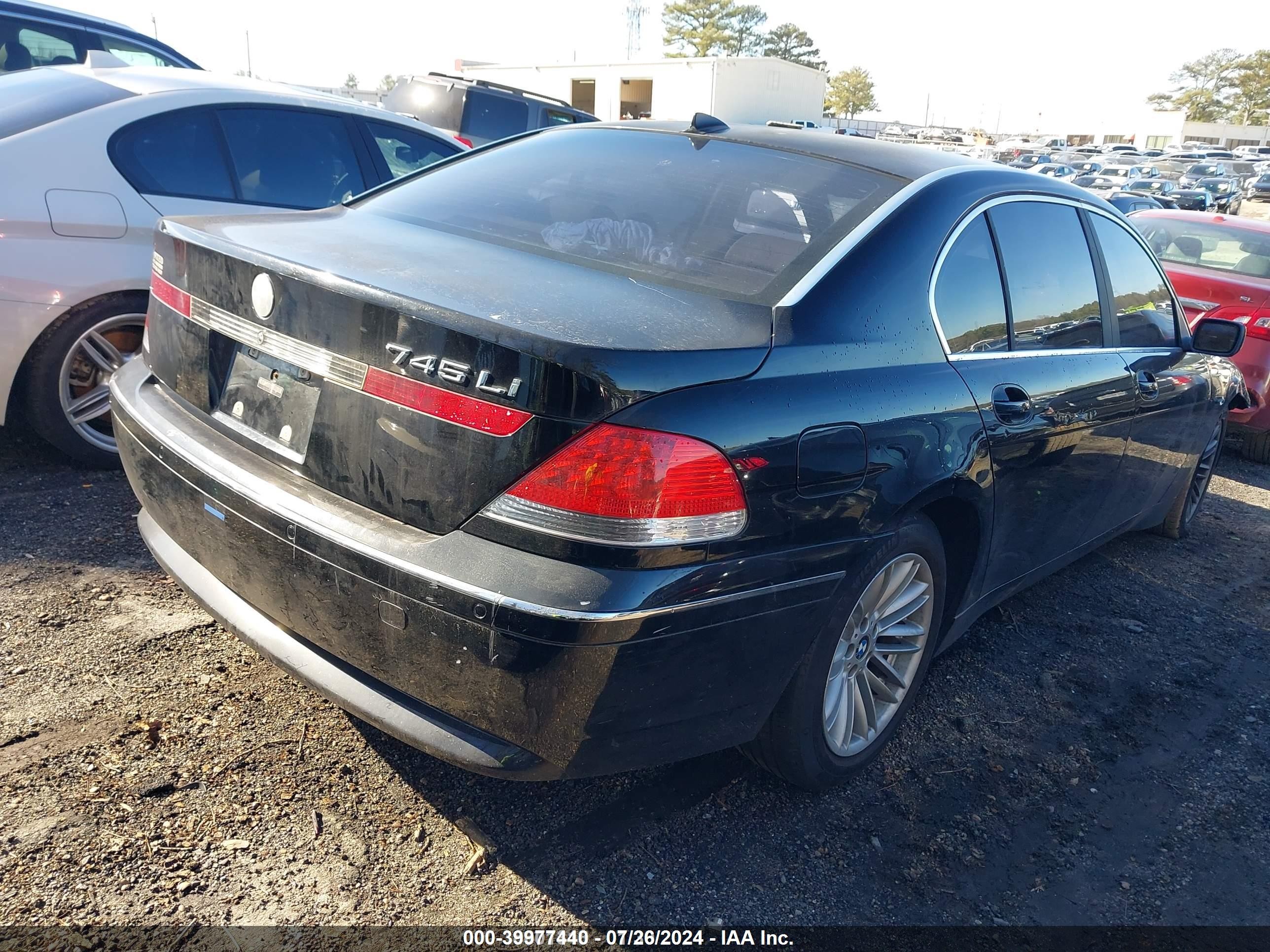 2003 Bmw 745li   Black vin: WBAGN63463DR09310