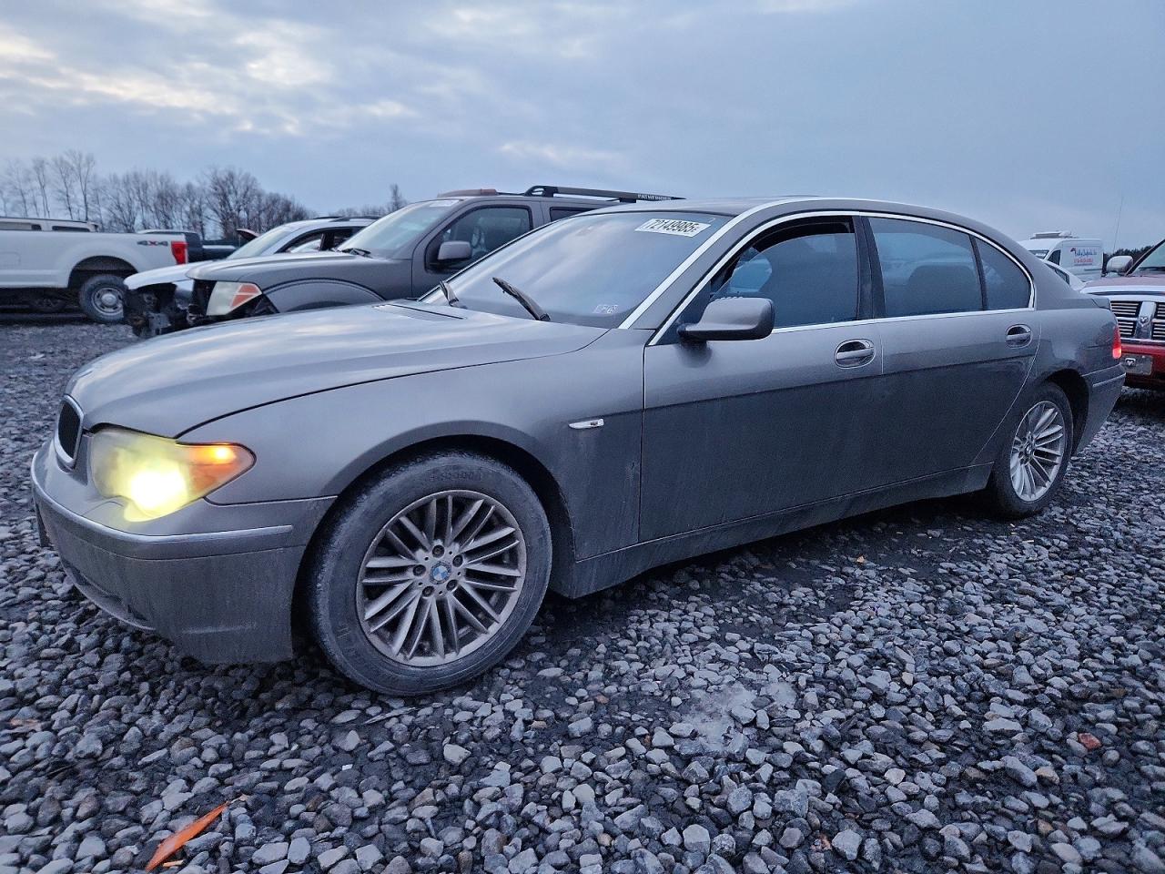 2004 Bmw 745 Li Gray vin: WBAGN63464DS45849