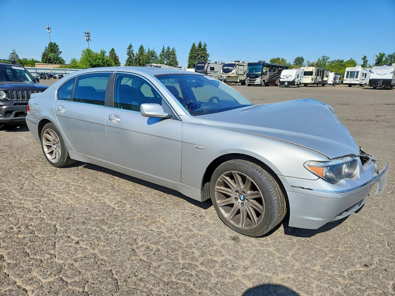 2003 Bmw 745 Li Silver vin: WBAGN63473DR13110