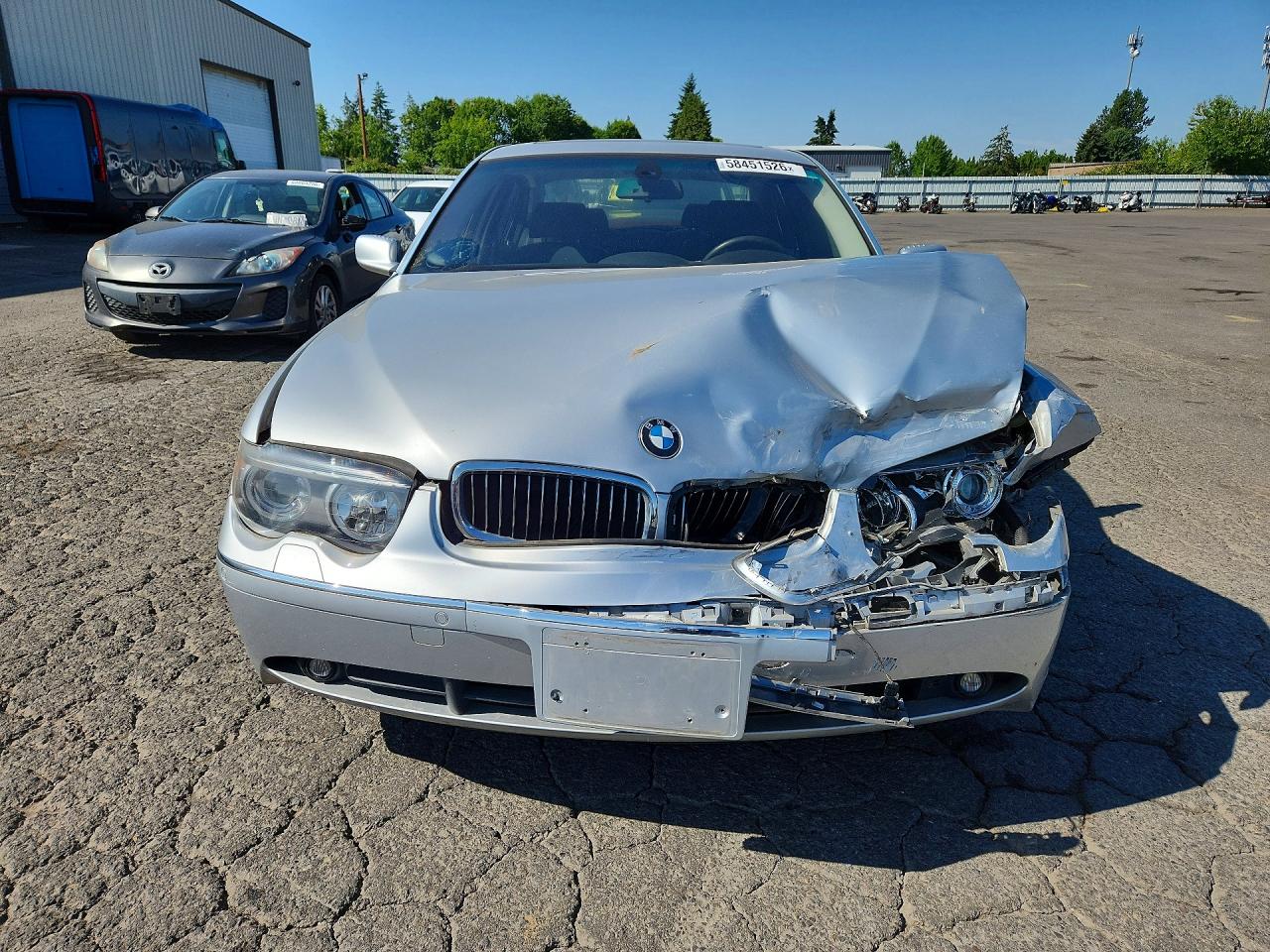 2003 Bmw 745 Li Silver vin: WBAGN63473DR13110