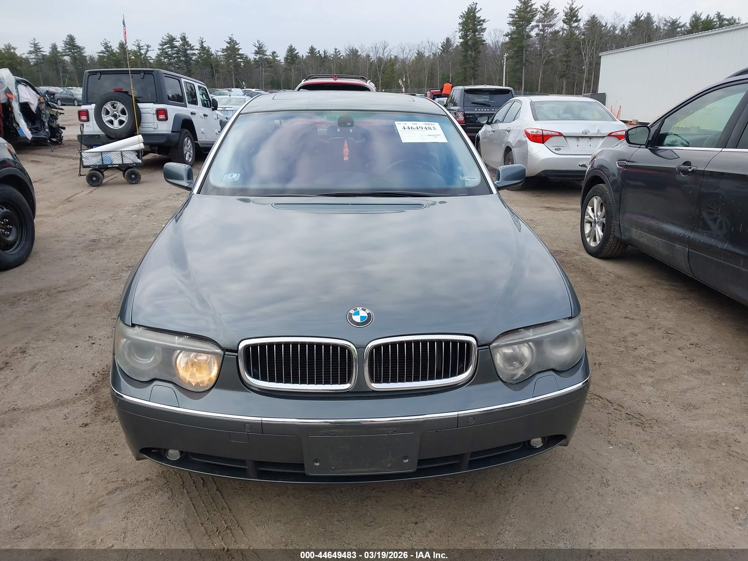 2003 Bmw 745li   Blue vin: WBAGN63473DS44532