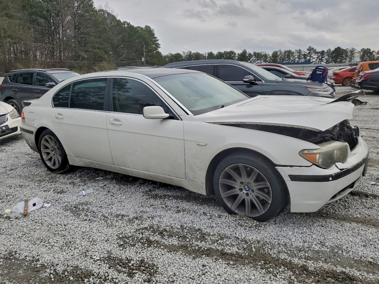 2004 Bmw 745 Li White vin: WBAGN63474DS48758