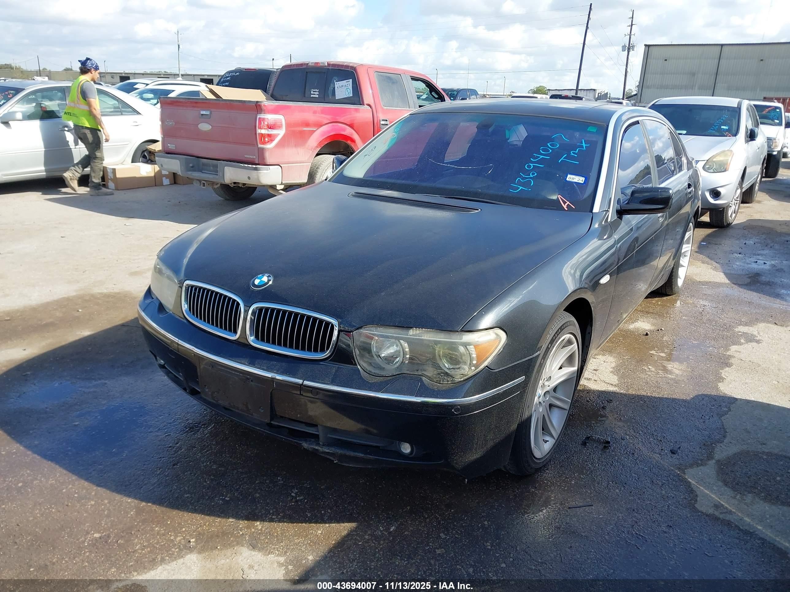 2002 Bmw 745li   Gray vin: WBAGN63482DR03930