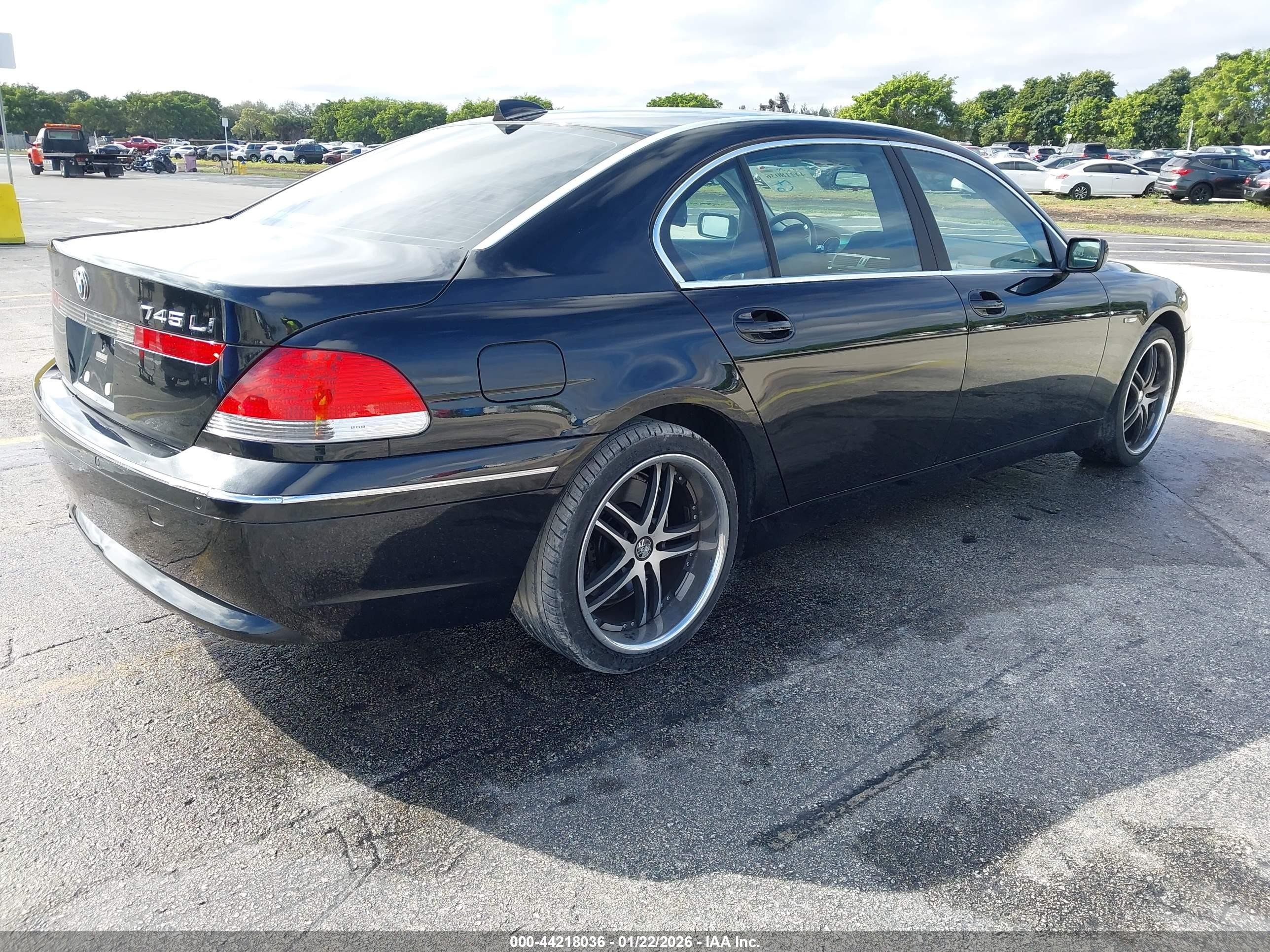 2003 Bmw 745li   Black vin: WBAGN63483DR18767