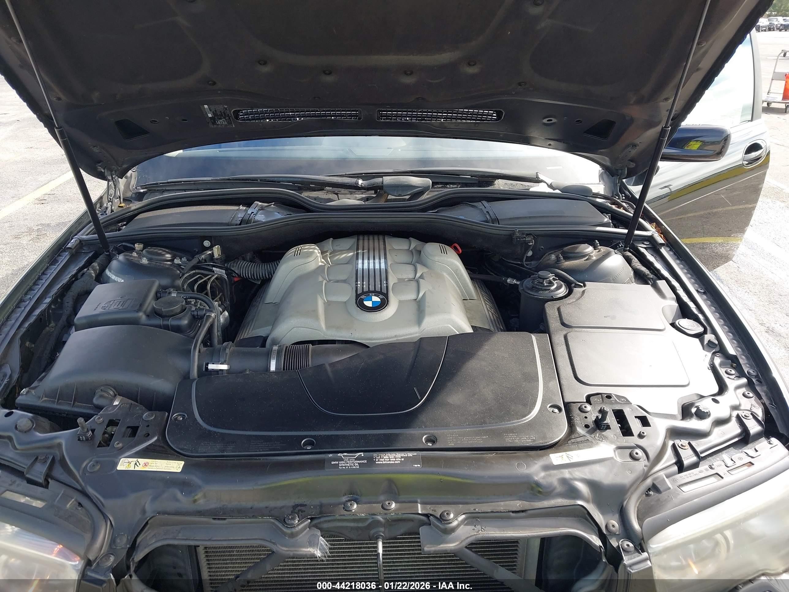 2003 Bmw 745li   Black vin: WBAGN63483DR18767