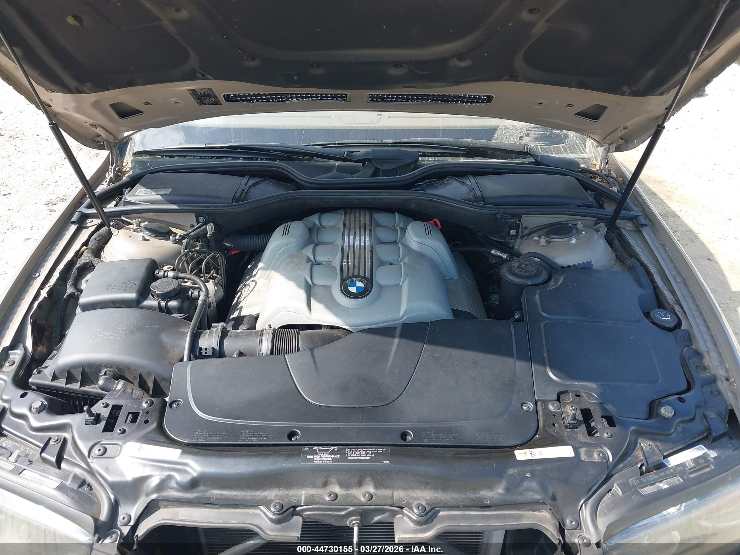 2004 Bmw 745li   Tan vin: WBAGN63484DS49546