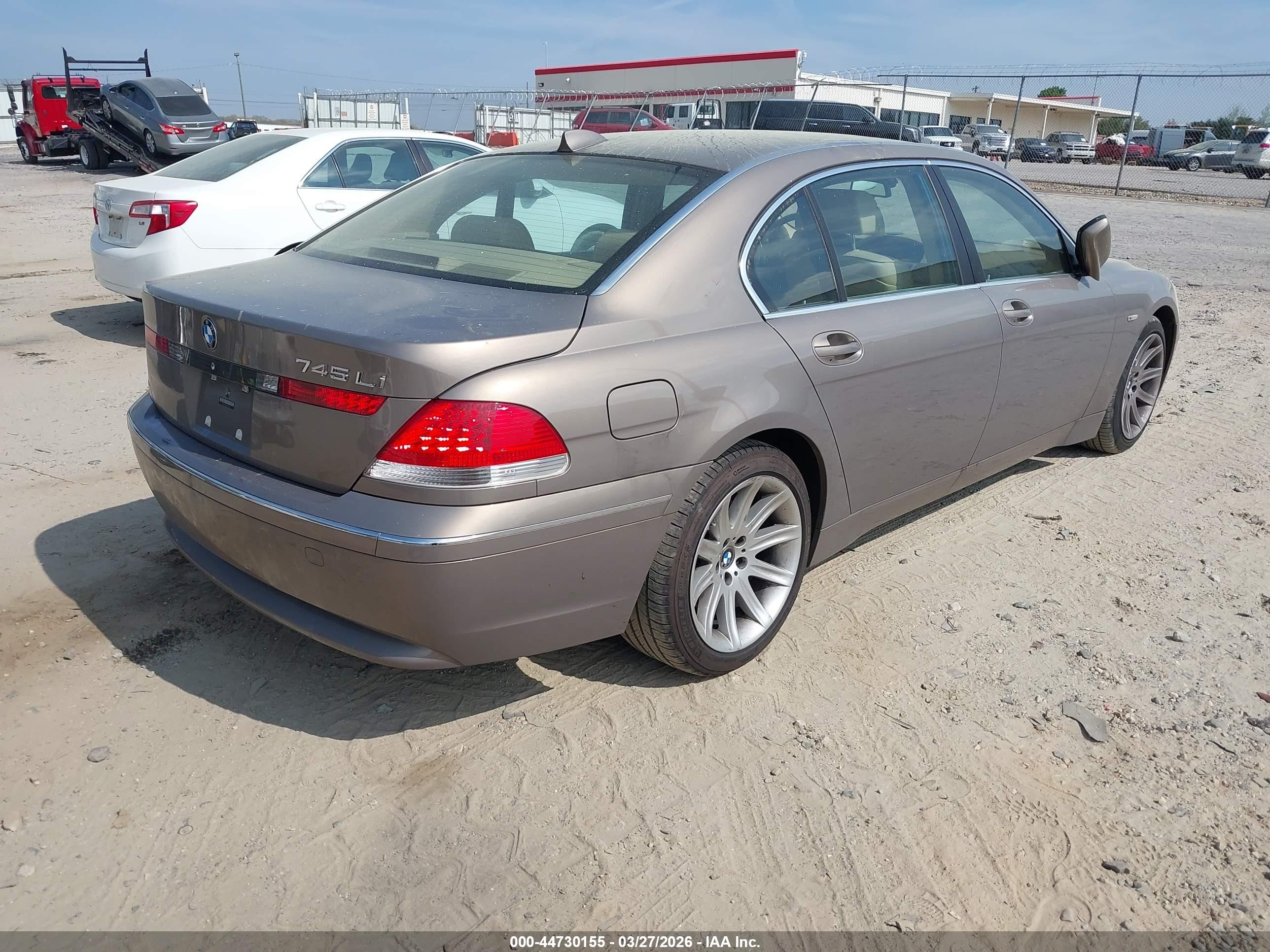 2004 Bmw 745li   Tan vin: WBAGN63484DS49546