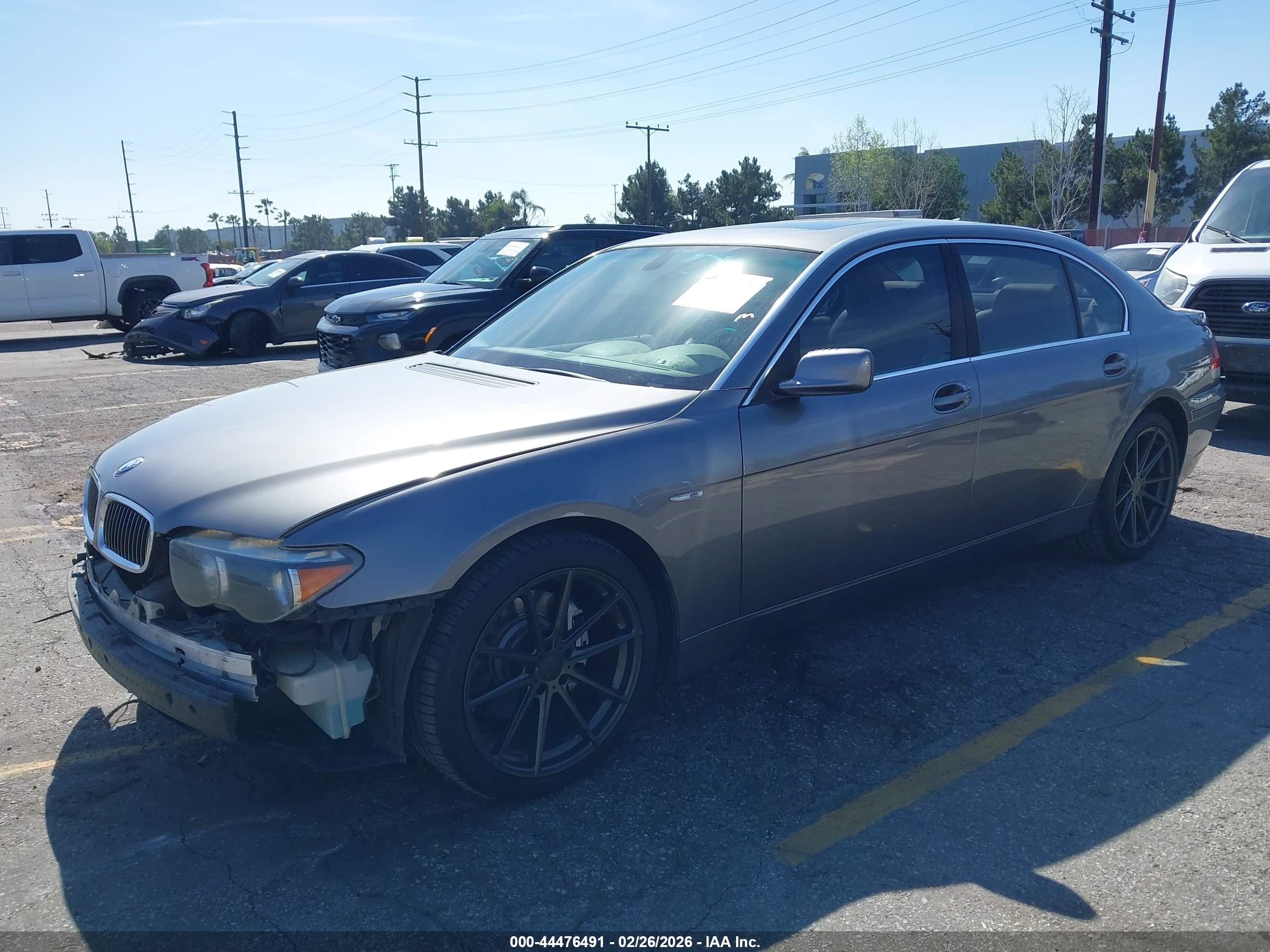 2003 Bmw 745li   Gray vin: WBAGN63493DR10242