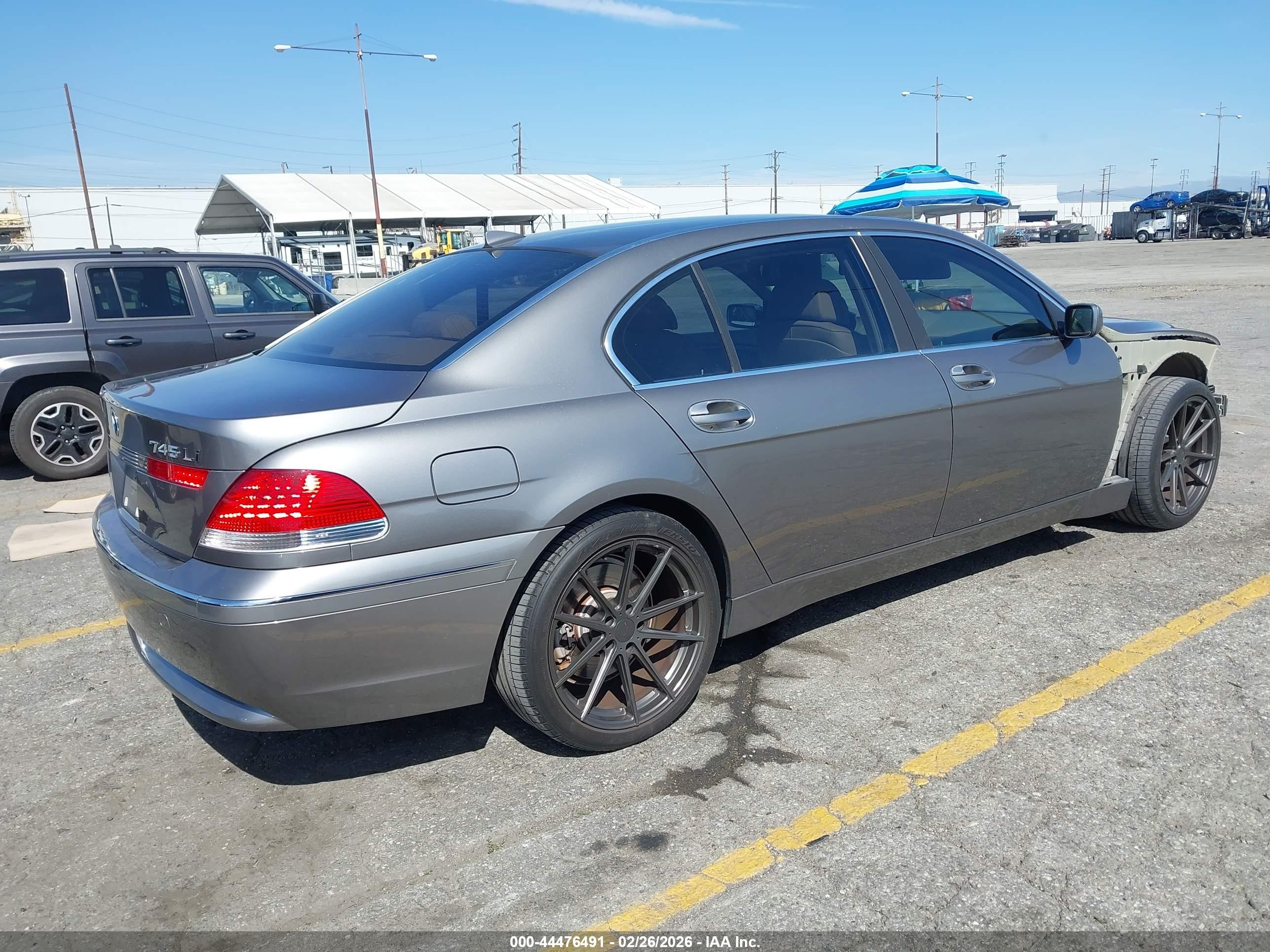 2003 Bmw 745li   Gray vin: WBAGN63493DR10242