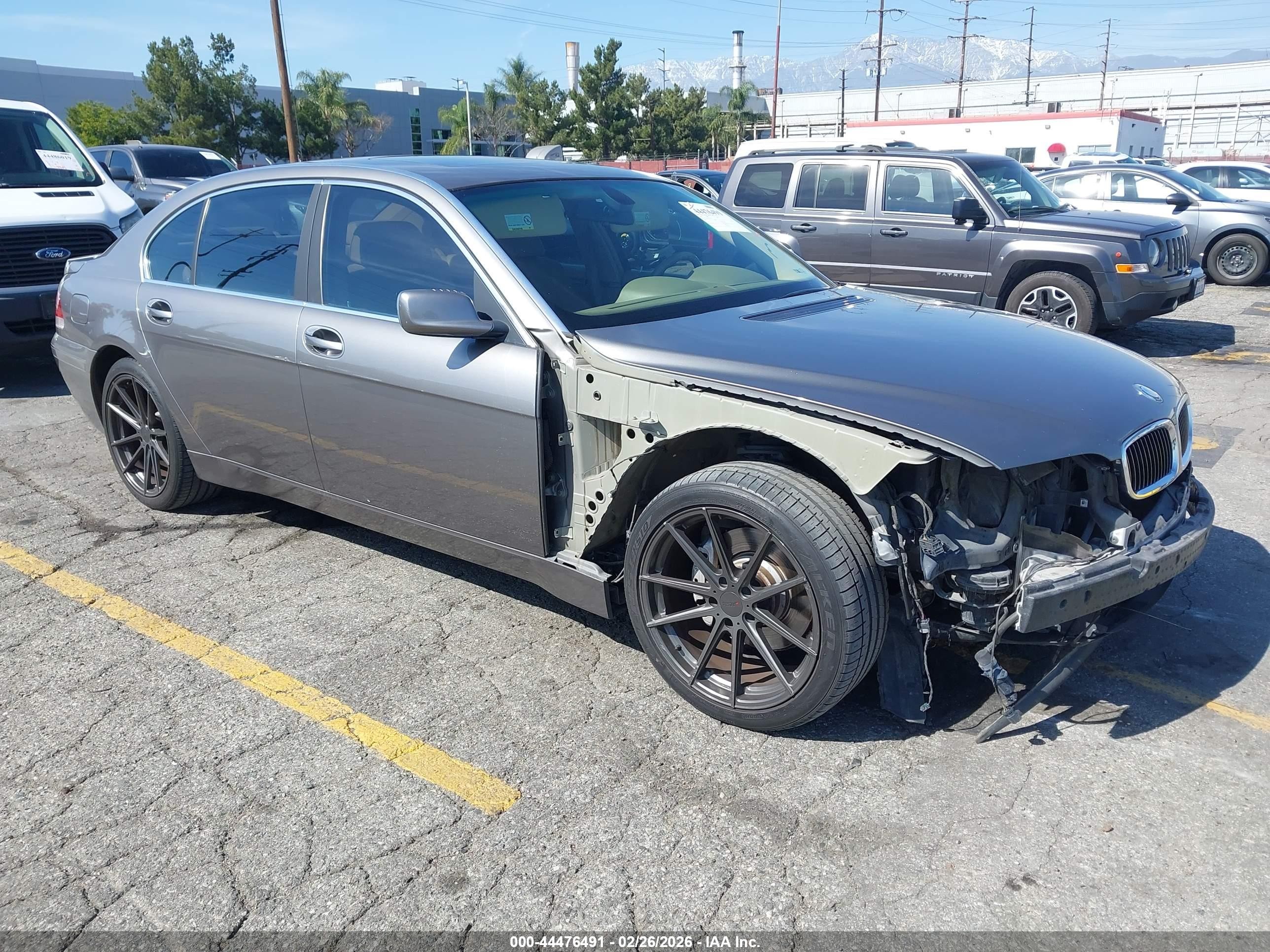 2003 Bmw 745li   Gray vin: WBAGN63493DR10242