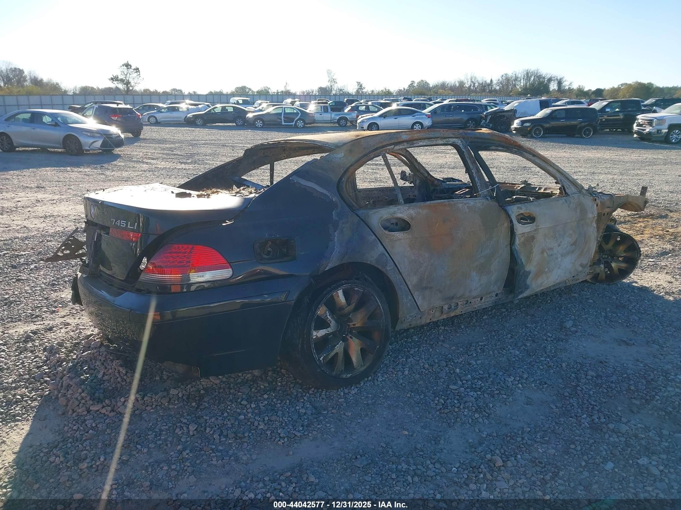 2003 Bmw 745li   Черный vin: WBAGN63493DS44144