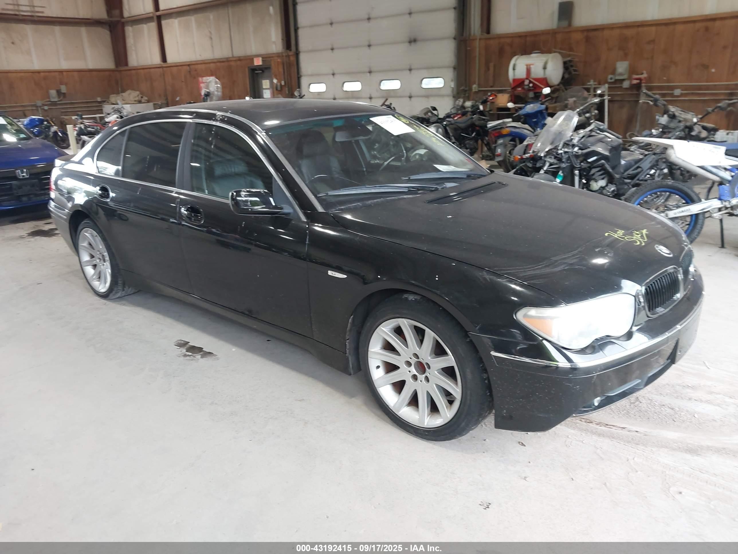 2004 Bmw 745li   Black vin: WBAGN63494DS46140