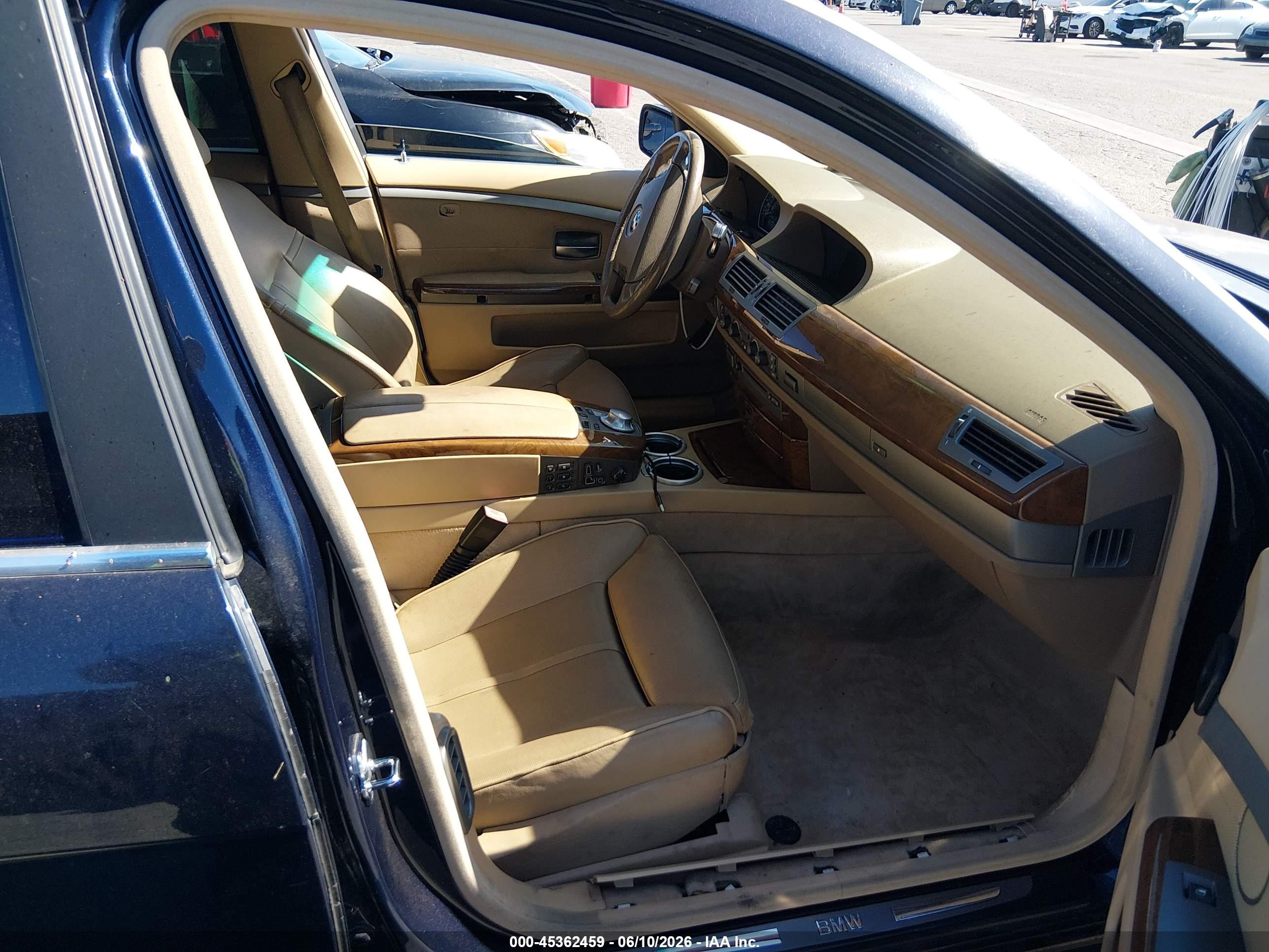 2004 Bmw 745li   Dark Blue vin: WBAGN63494DS46235