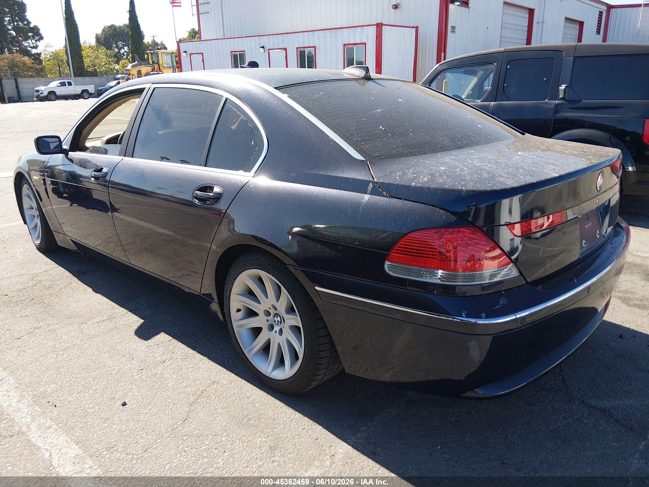 2004 Bmw 745li   Dark Blue vin: WBAGN63494DS46235