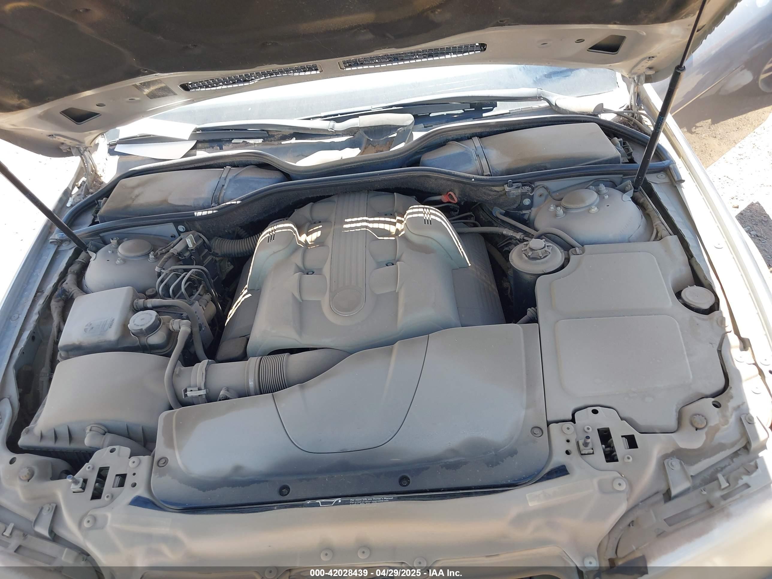 2002 Bmw 7 Series 745li Gray vin: WBAGN634X2DR07123