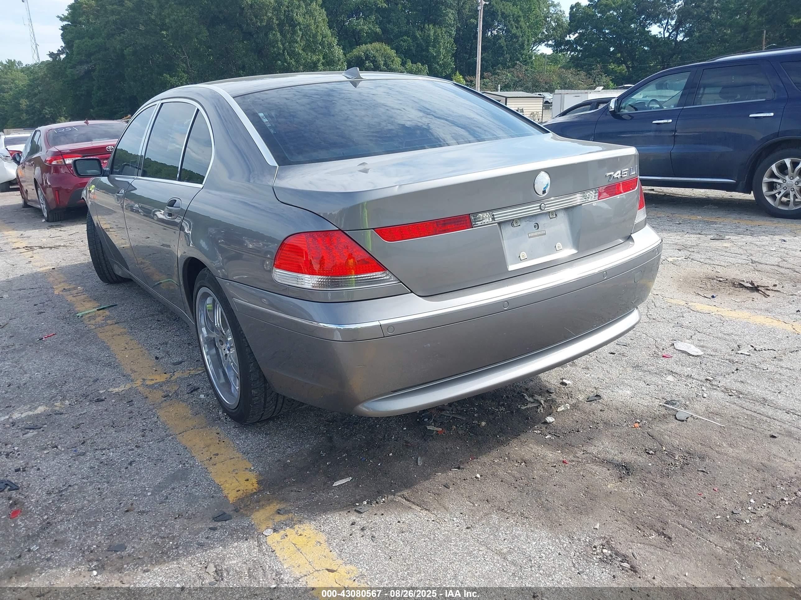 2003 Bmw 745li   Gray vin: WBAGN634X3DR09097