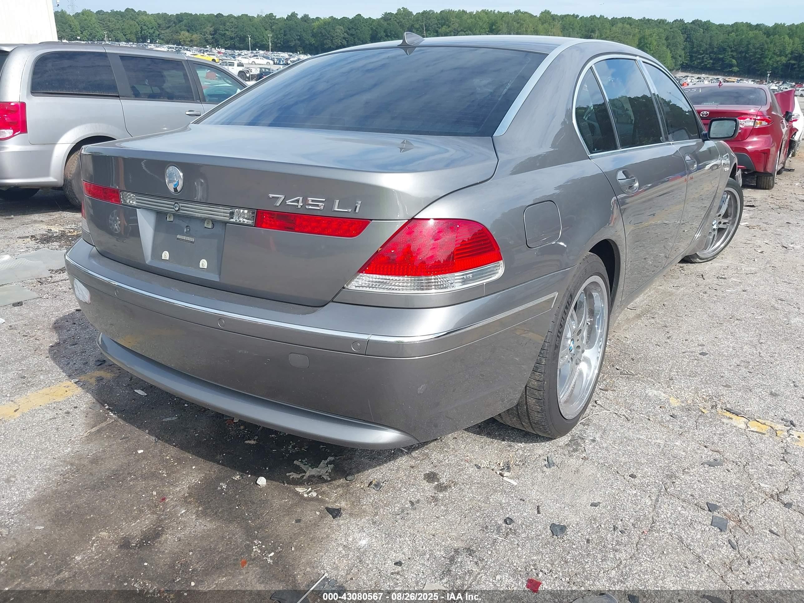 2003 Bmw 745li   Gray vin: WBAGN634X3DR09097