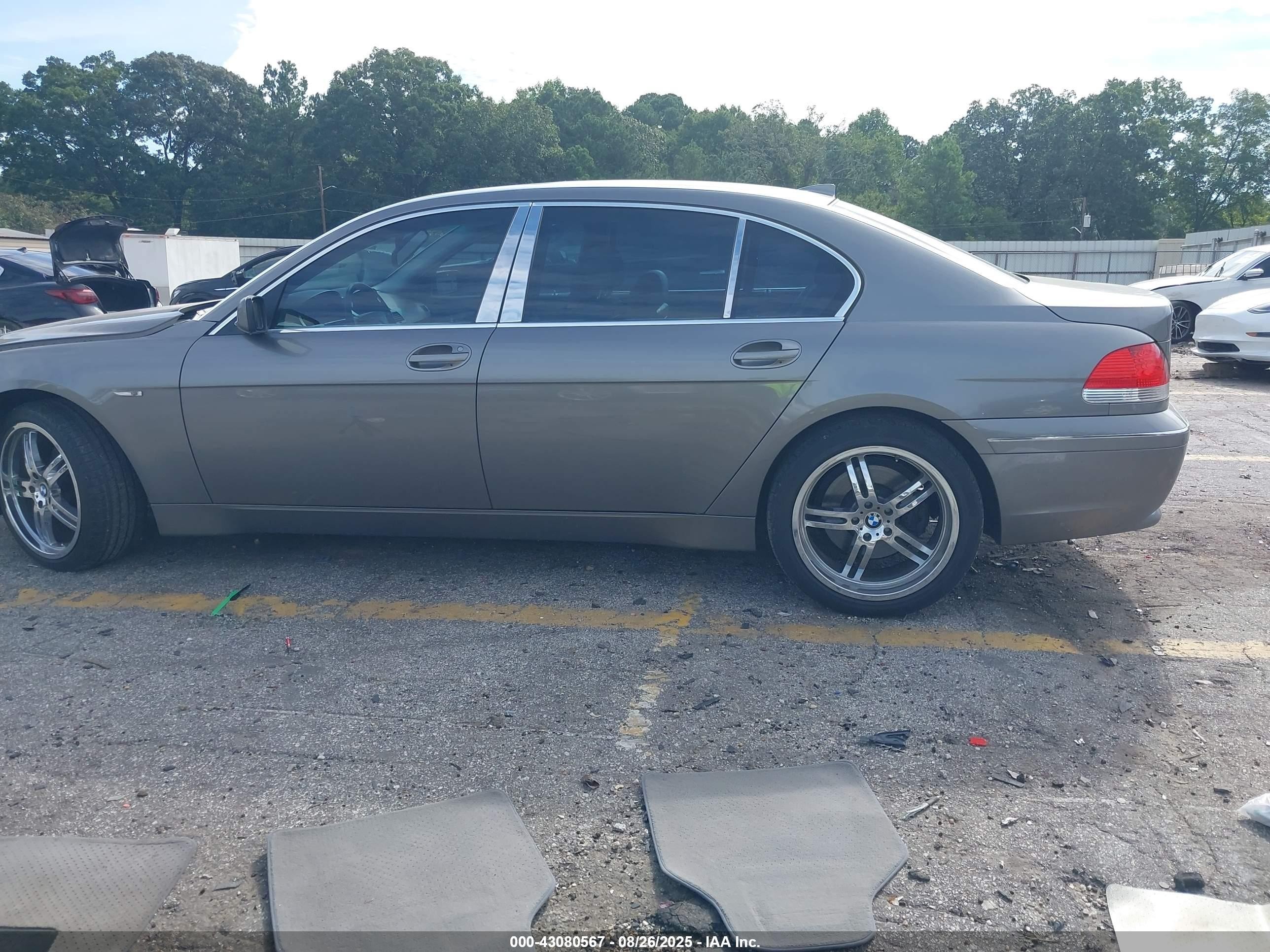 2003 Bmw 745li   Gray vin: WBAGN634X3DR09097
