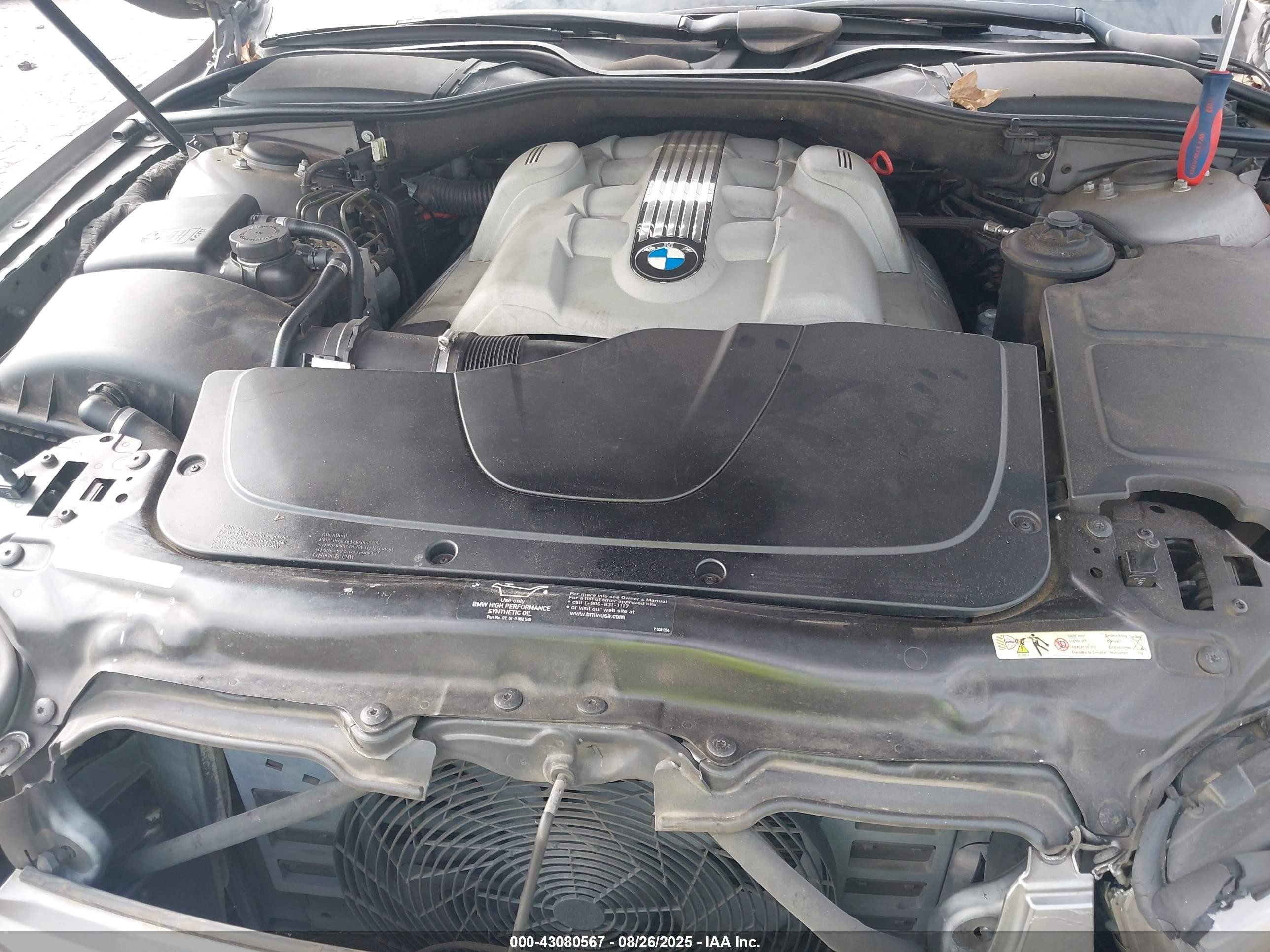 2003 Bmw 745li   Gray vin: WBAGN634X3DR09097